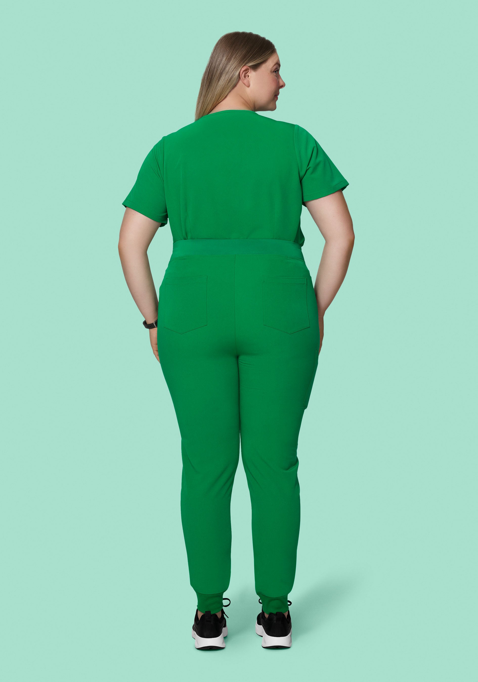 High Waisted Joggers Emerald