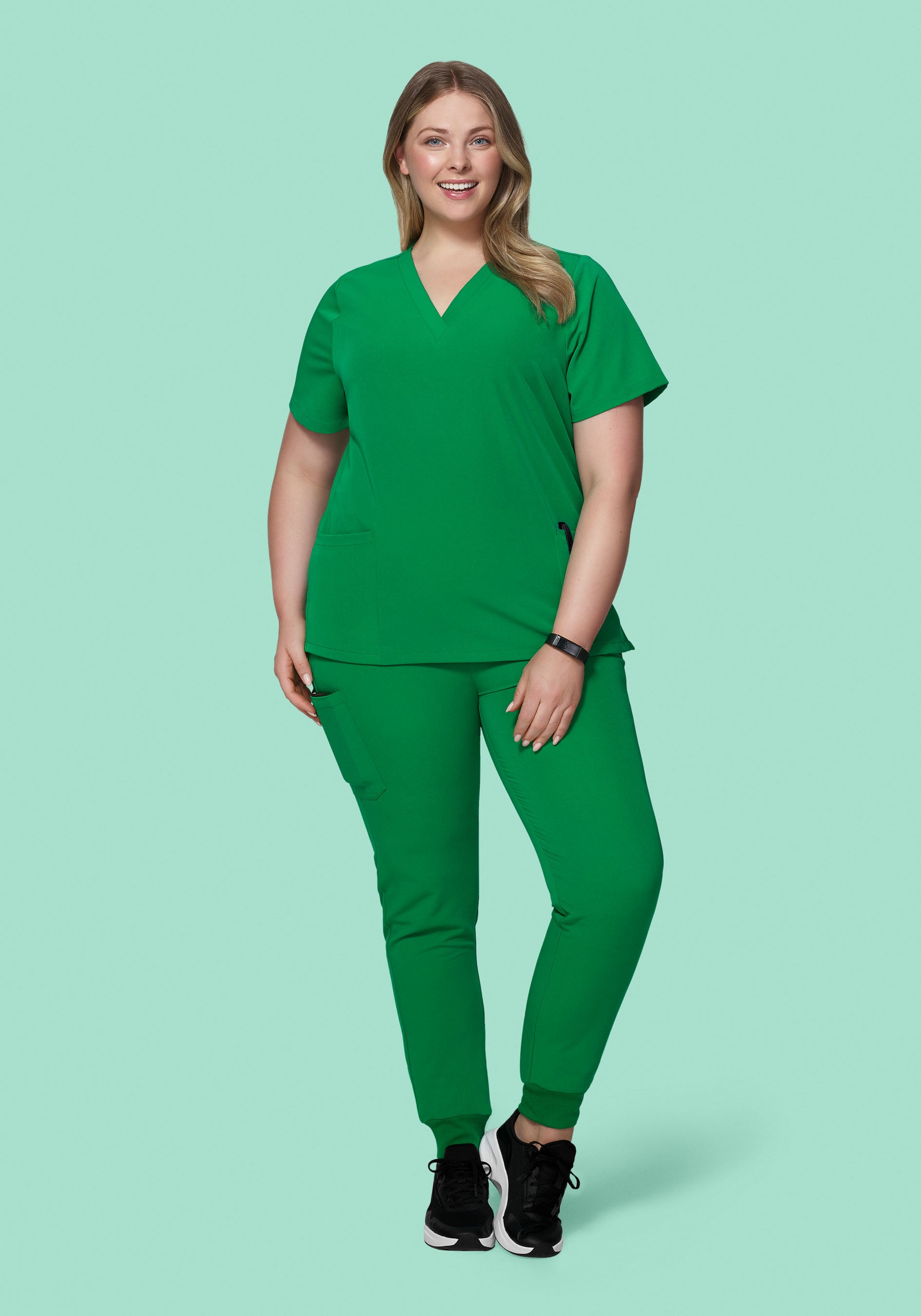 High Waisted Joggers Emerald