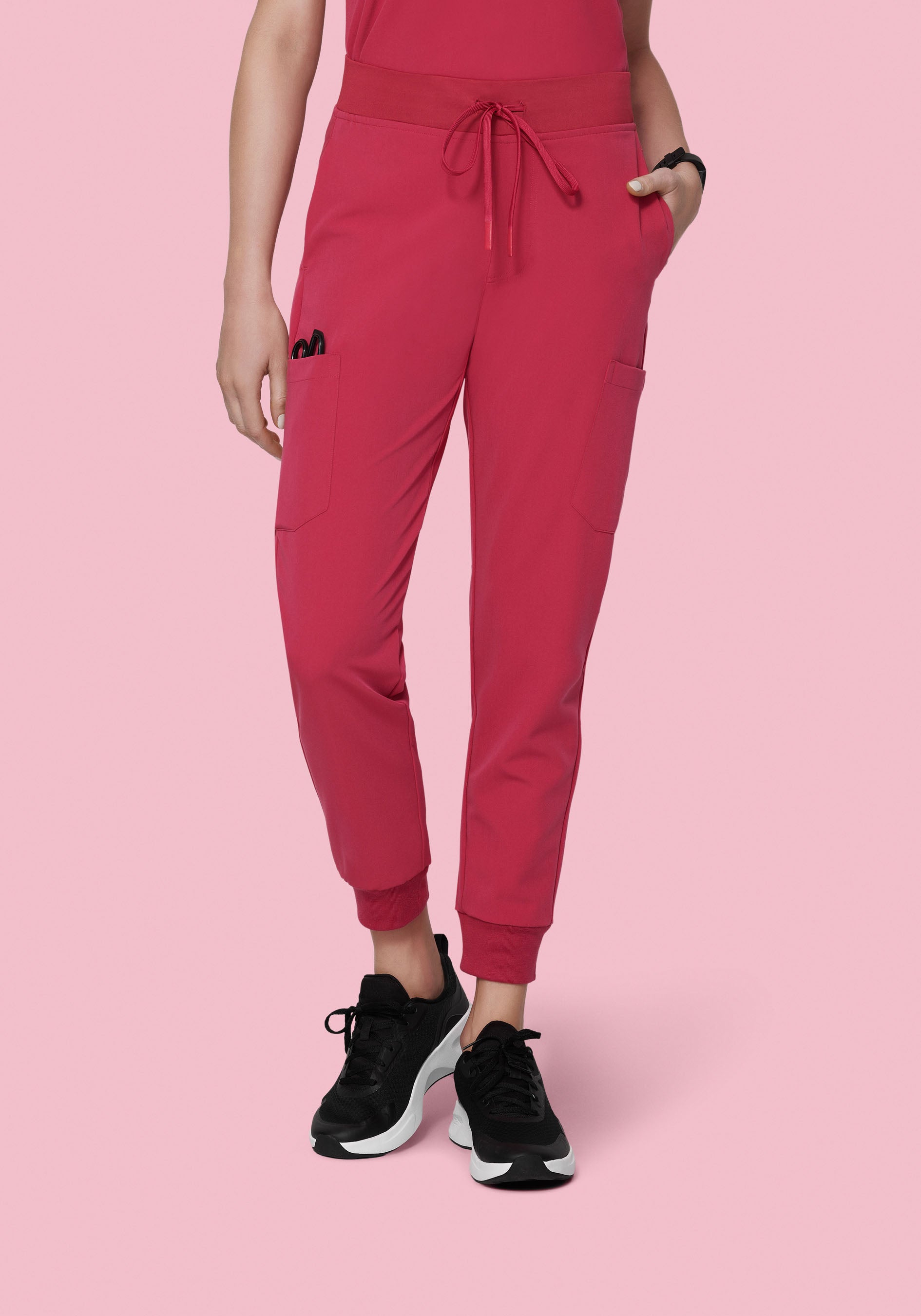 9 Pocket Joggers Deep Rose