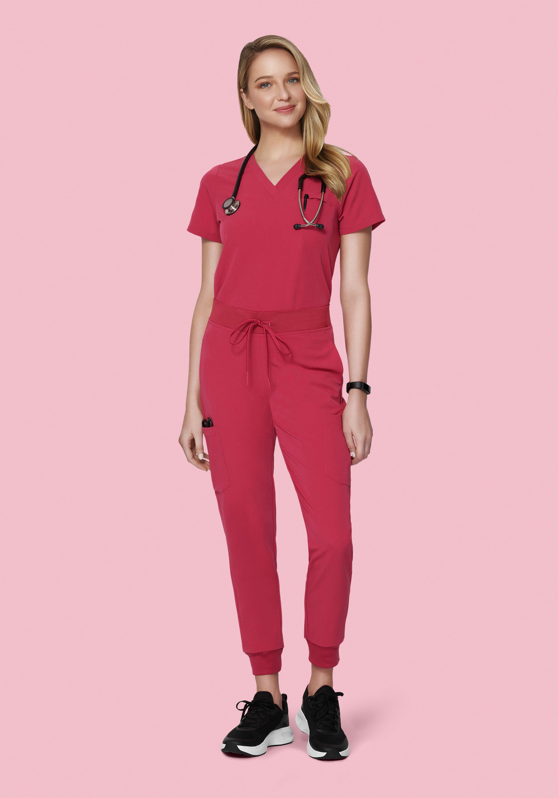 9 Pocket Joggers Deep Rose