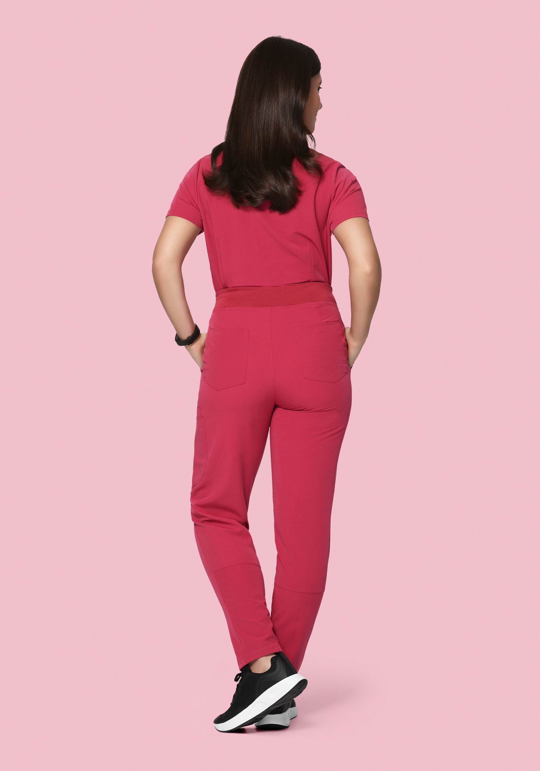 6 Pocket Slim Pants Deep Rose