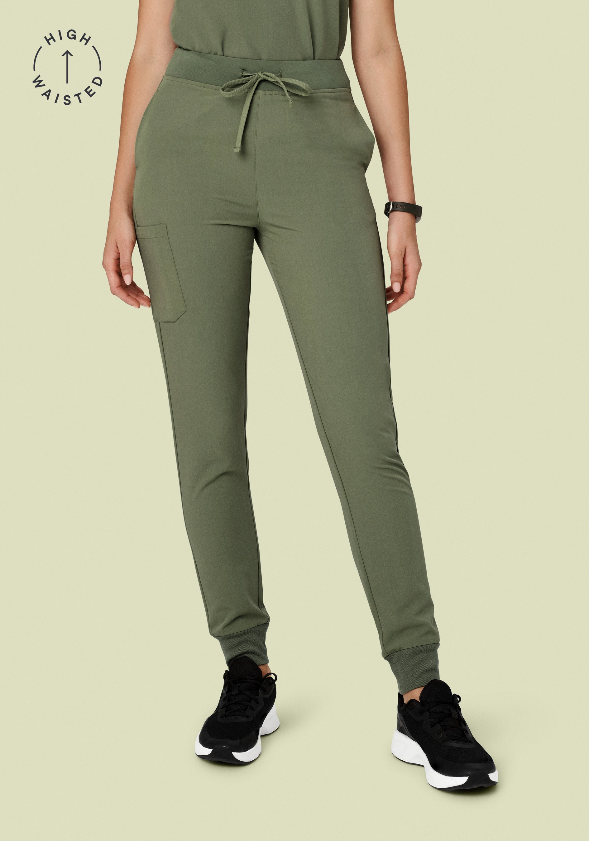 High Waisted Joggers Sage