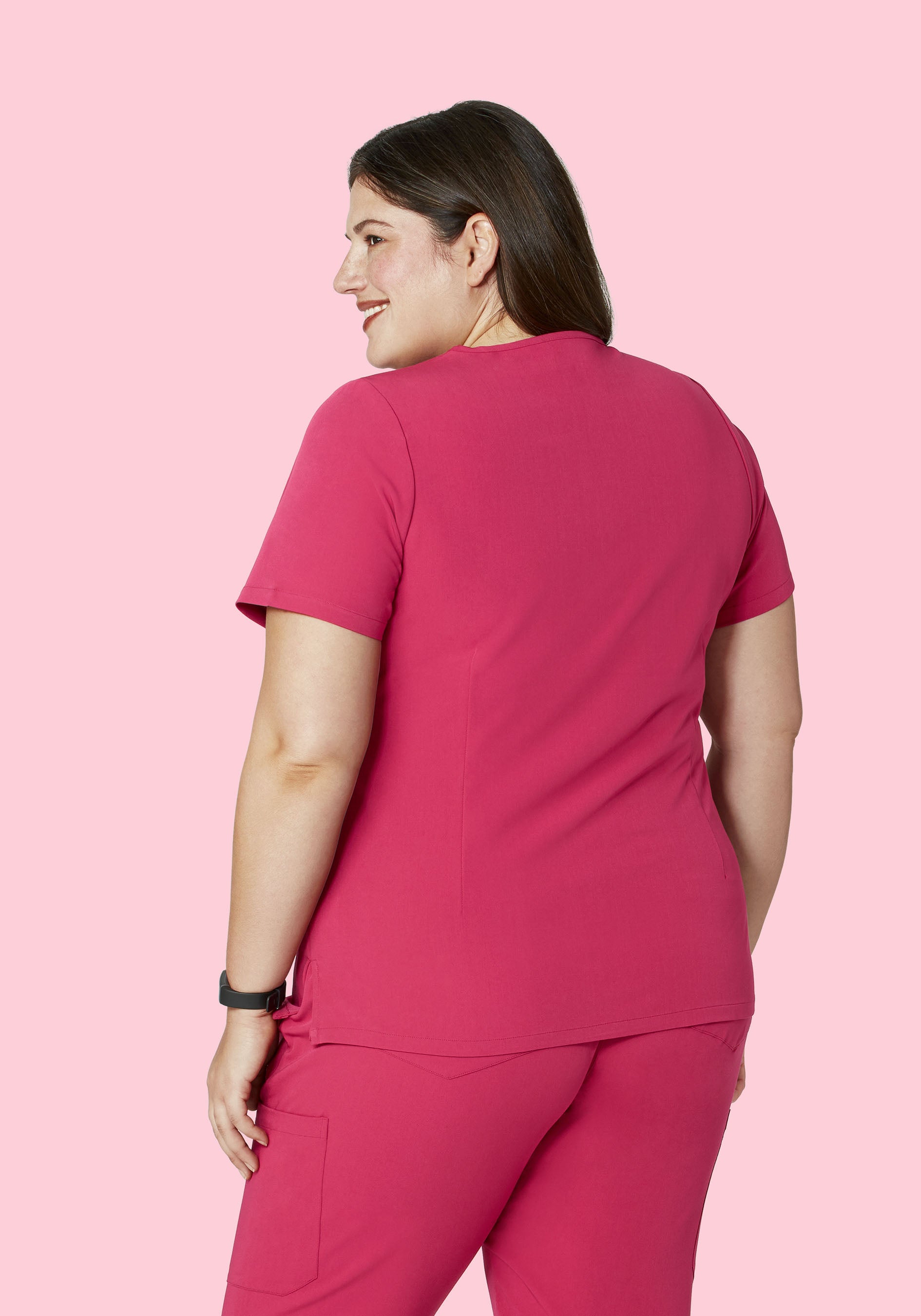 6 Pocket Top Deep Magenta