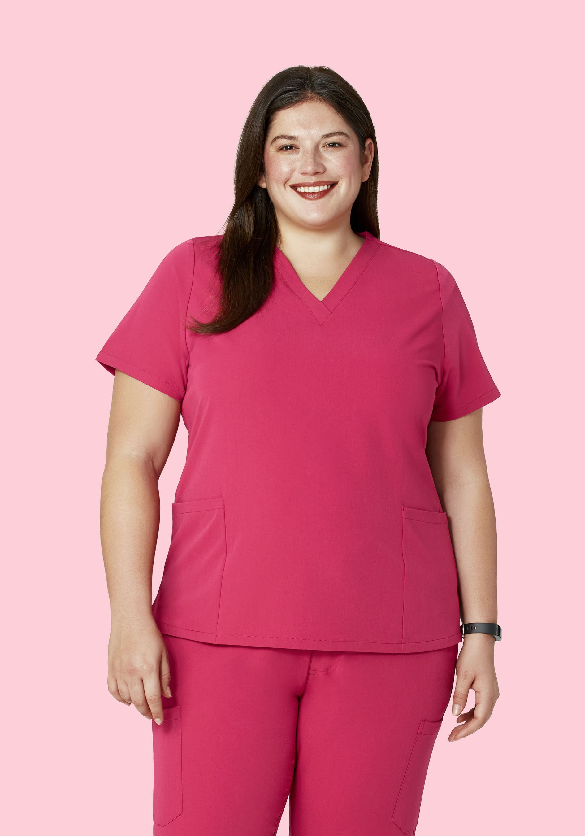 6 Pocket Top Deep Magenta