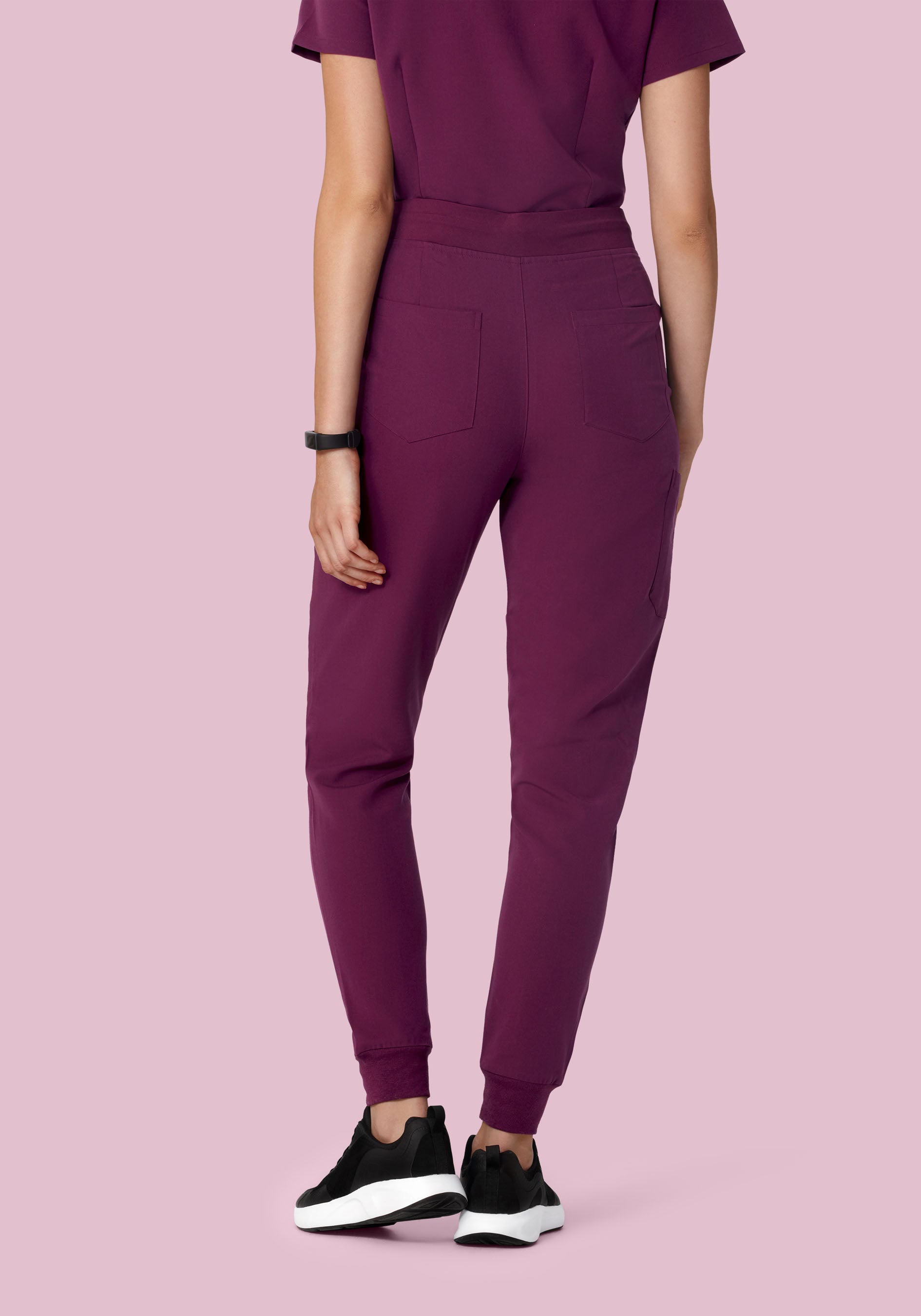 High Waisted Joggers Plum