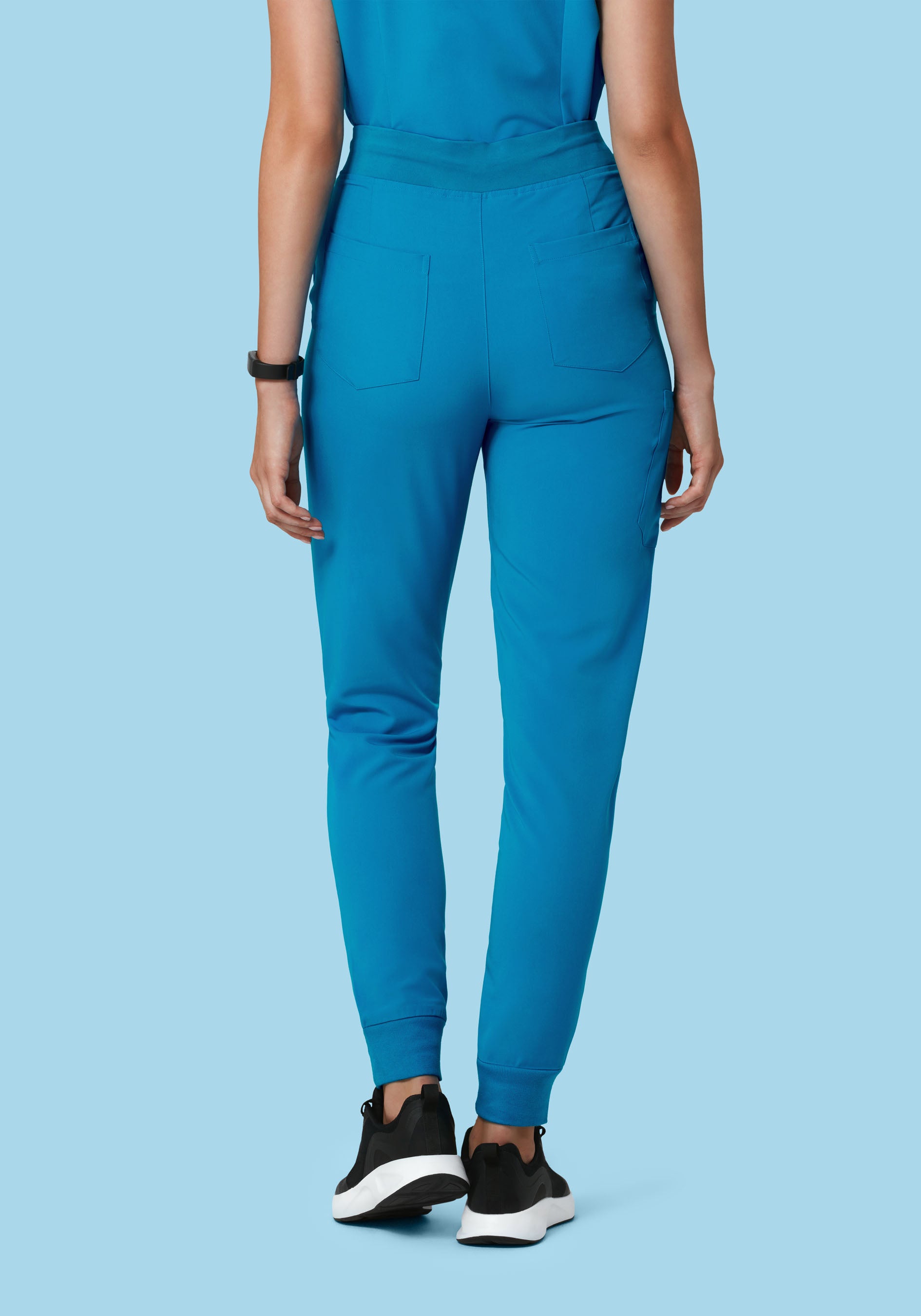 High Waisted Joggers Electric Blue