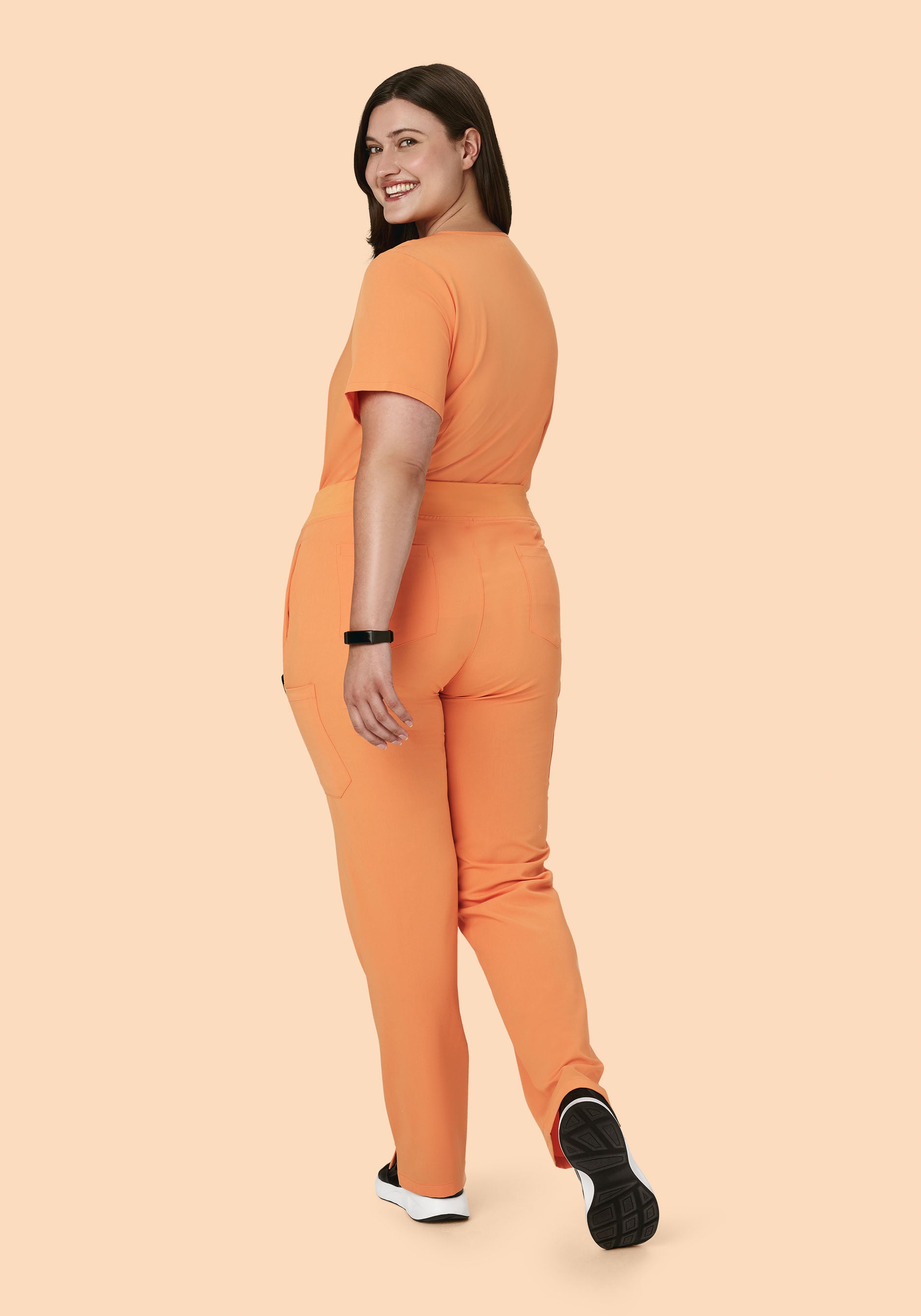 5 Pocket Notch Neck Top Cantaloupe