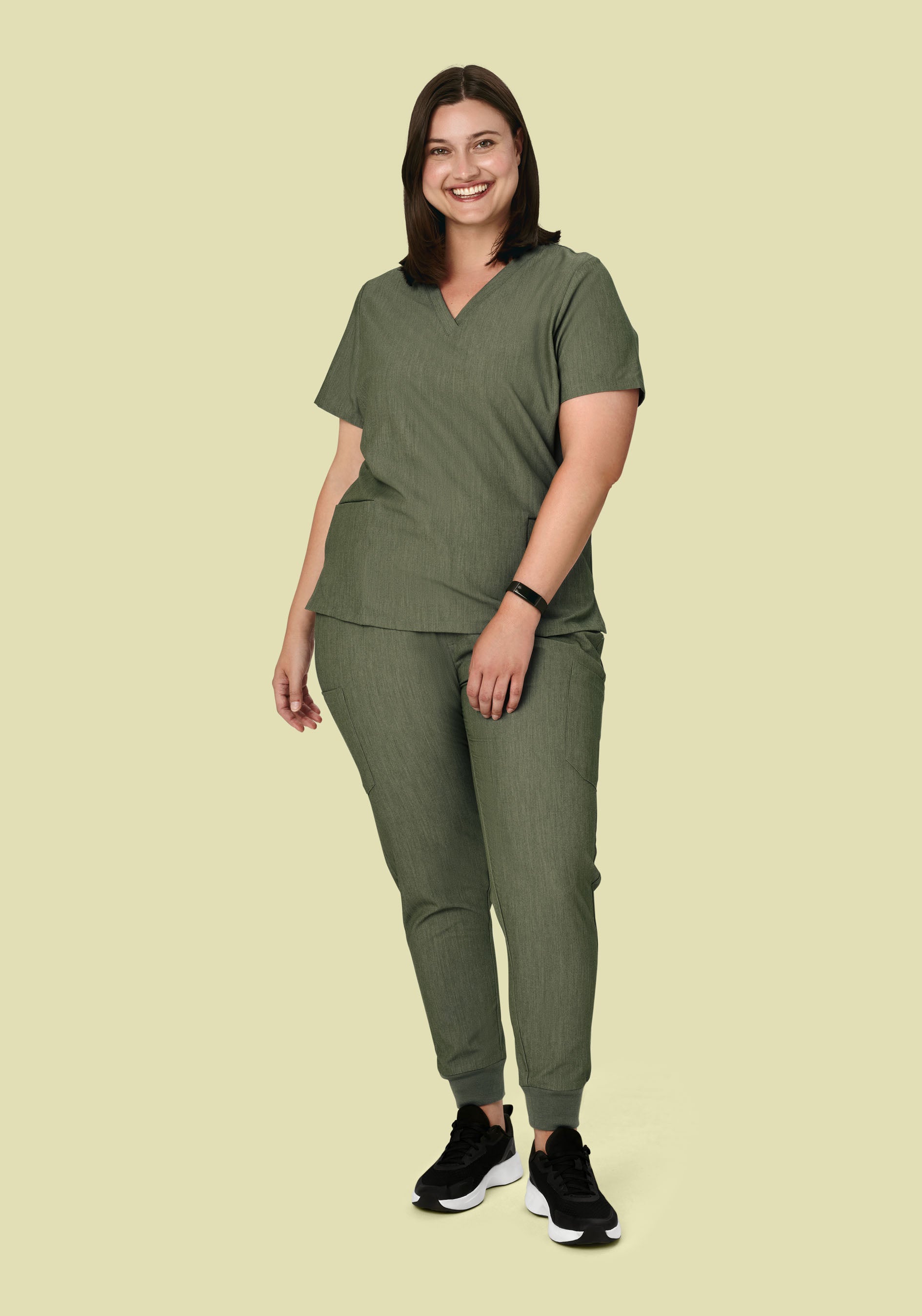 9 Pocket Joggers Heather Olive