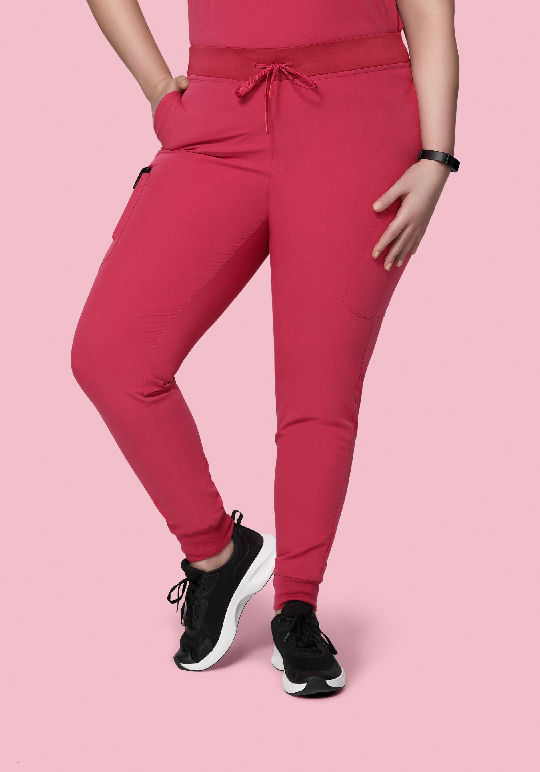 9 Pocket Joggers Deep Rose