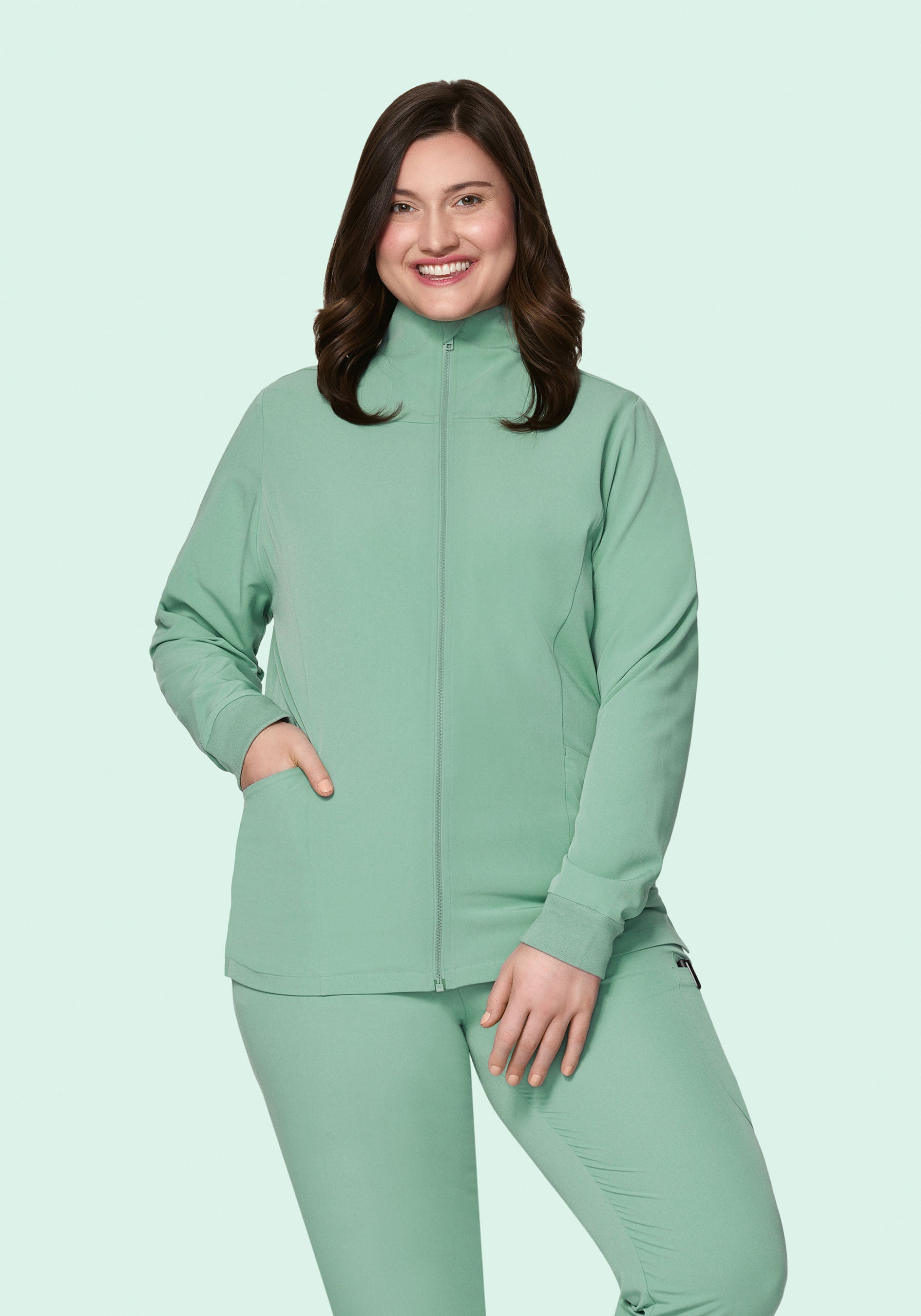 Women's Modern Scrub Jacket Jade