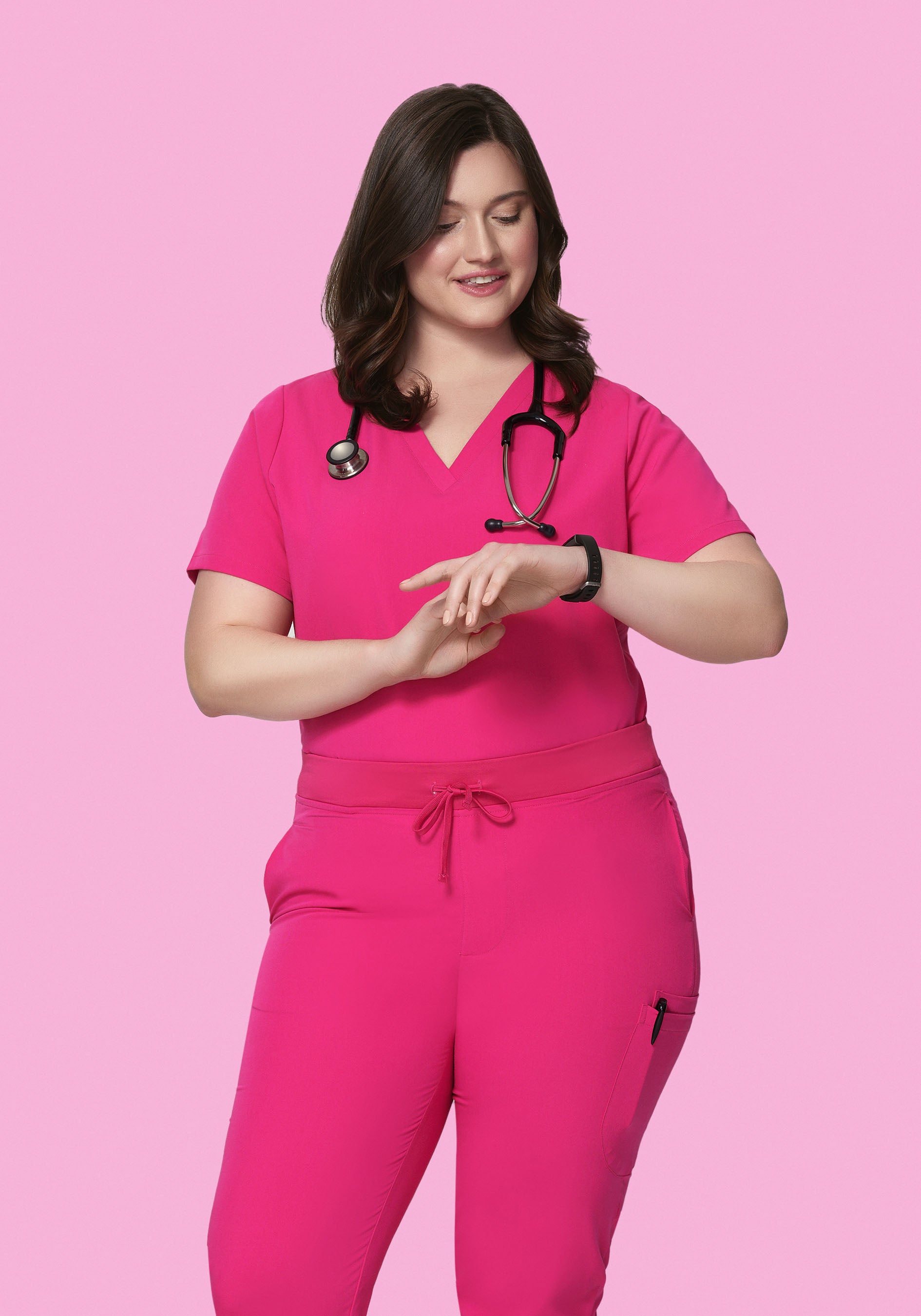 6 Pocket Top Shocking Pink