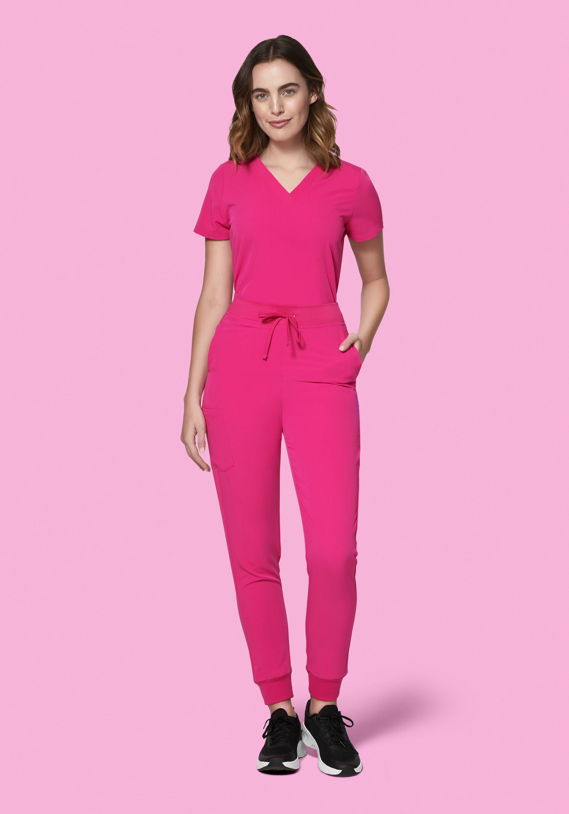 6 Pocket Top Shocking Pink