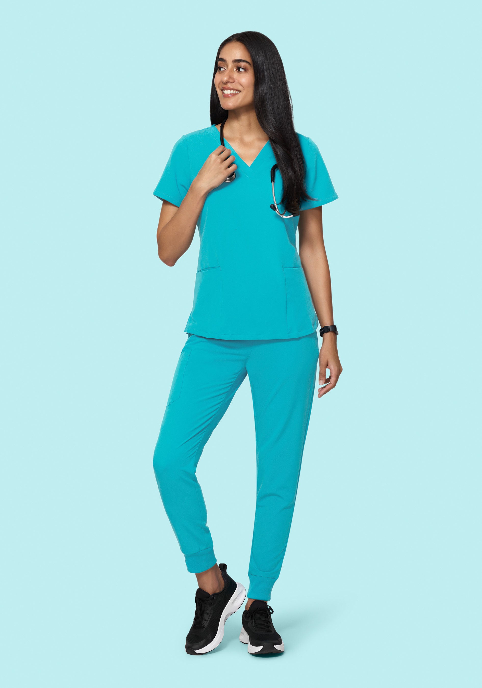 6 Pocket Top Teal