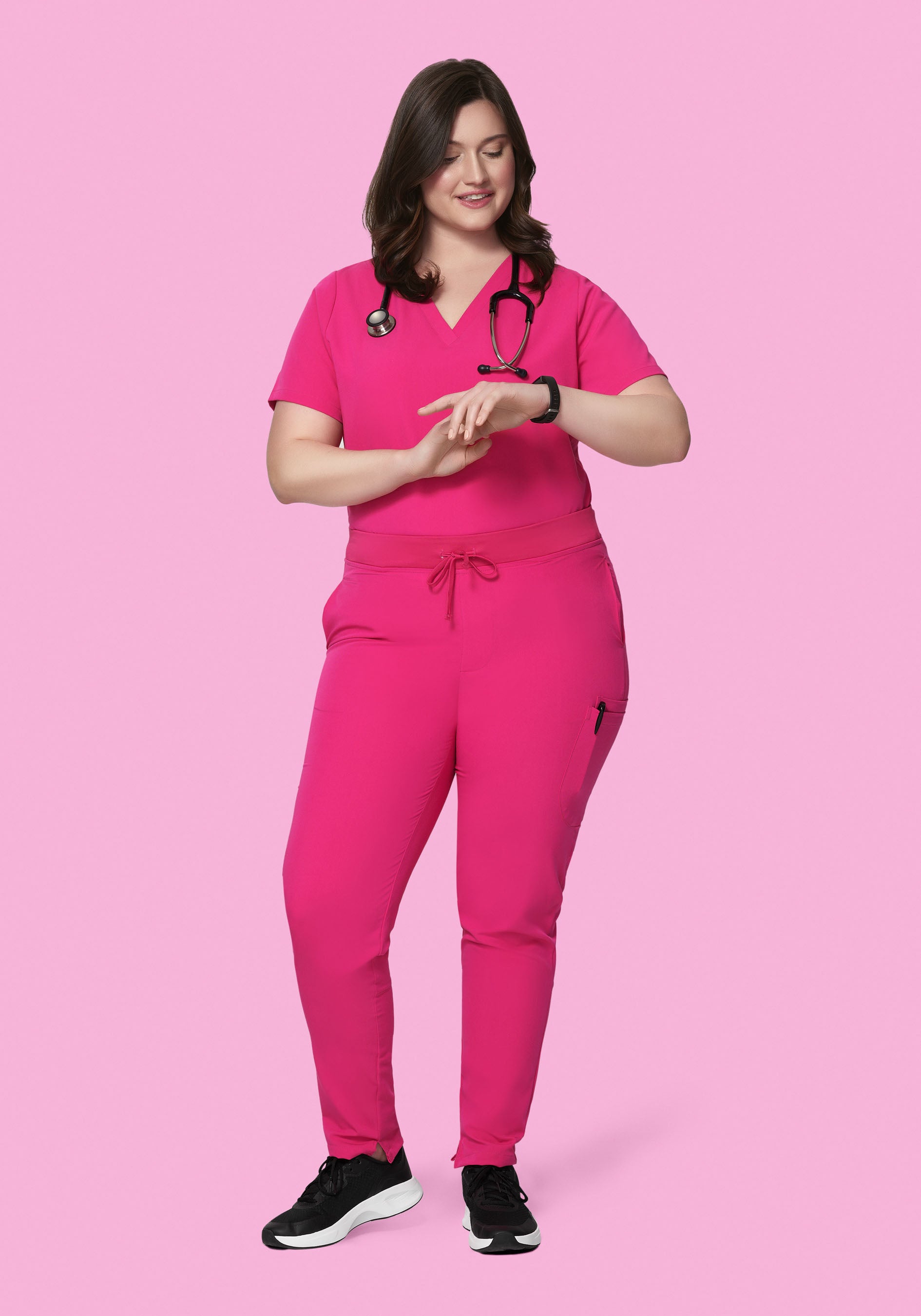 6 Pocket Slim Pants Shocking Pink