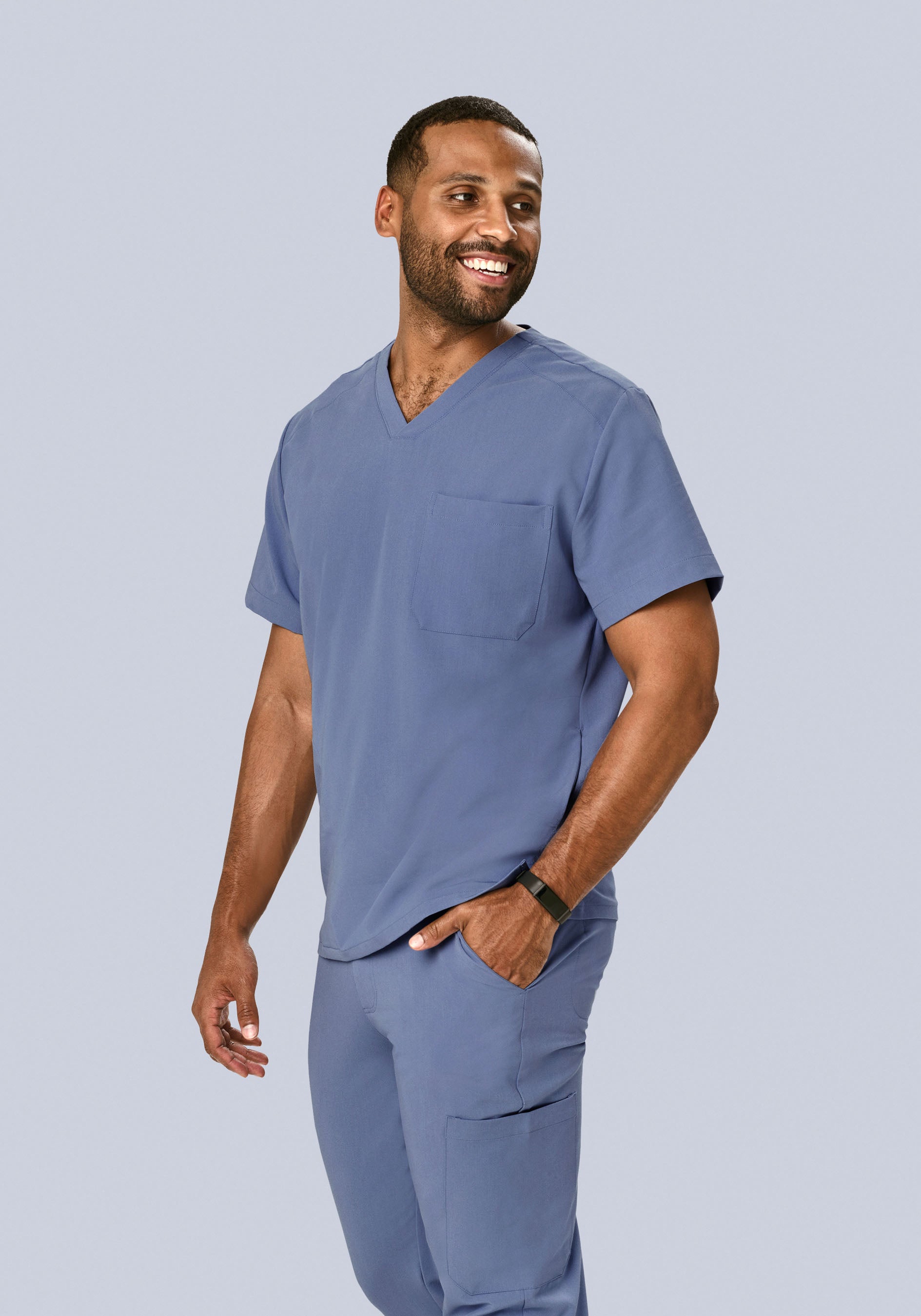 Three Pocket Top Periwinkle