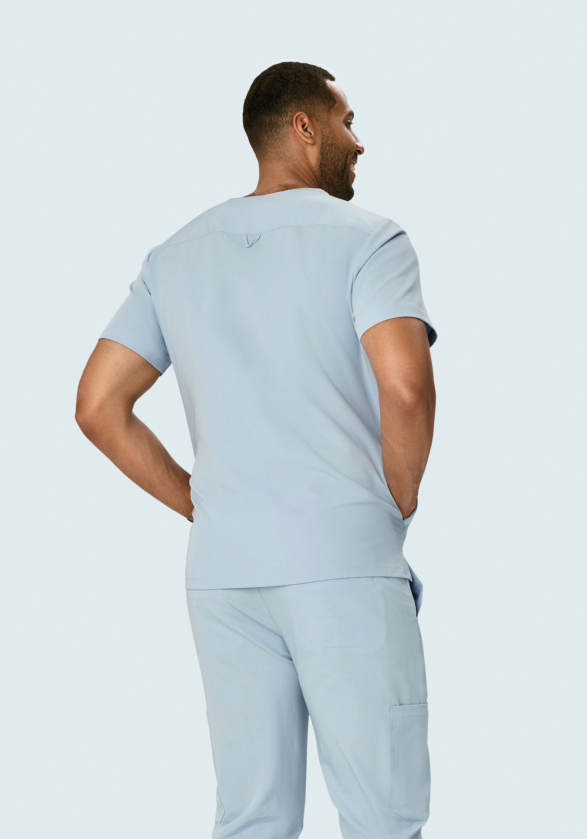 Three Pocket Top Powder Blue