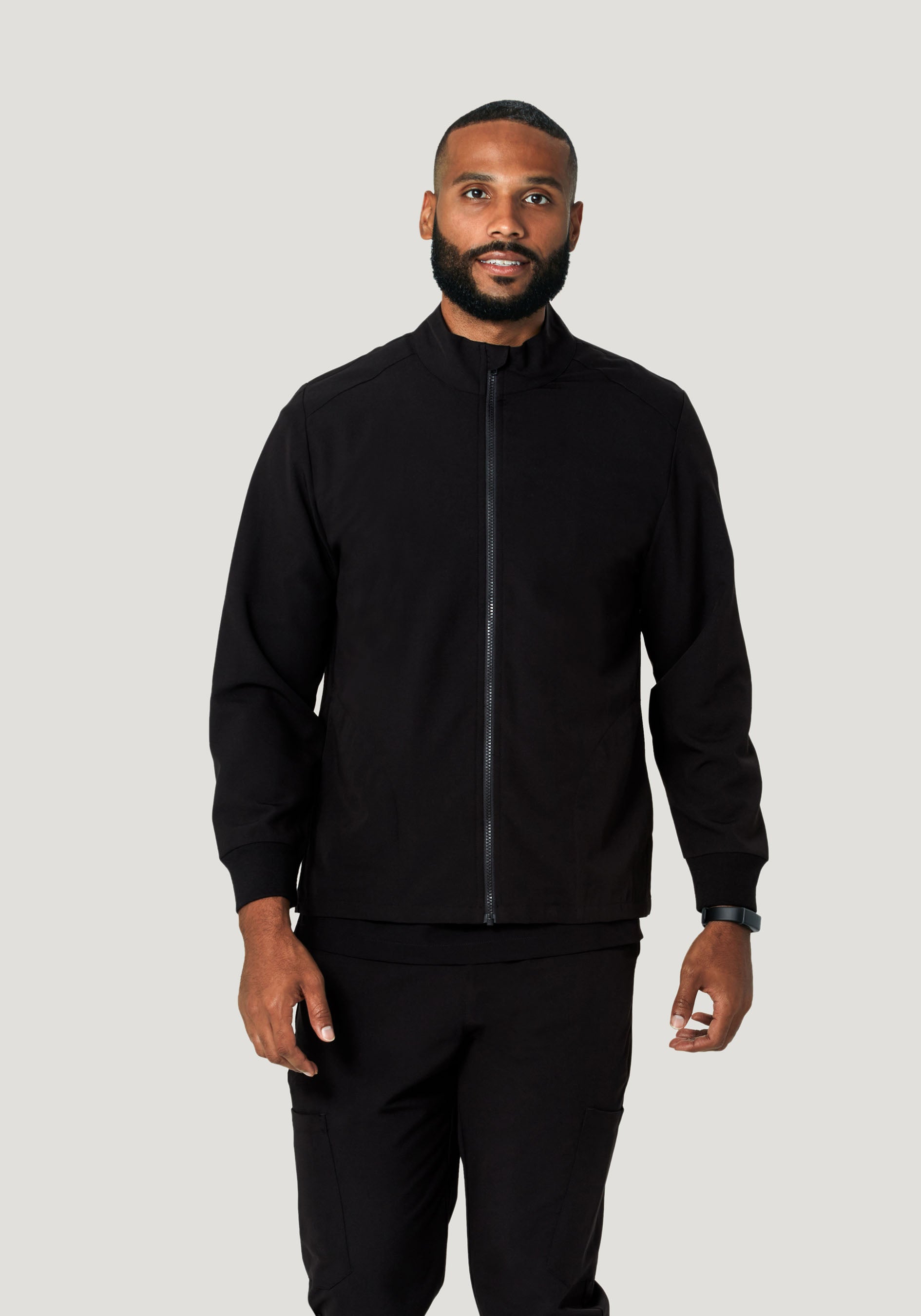 Men's Modern Scrub Jacket Black
