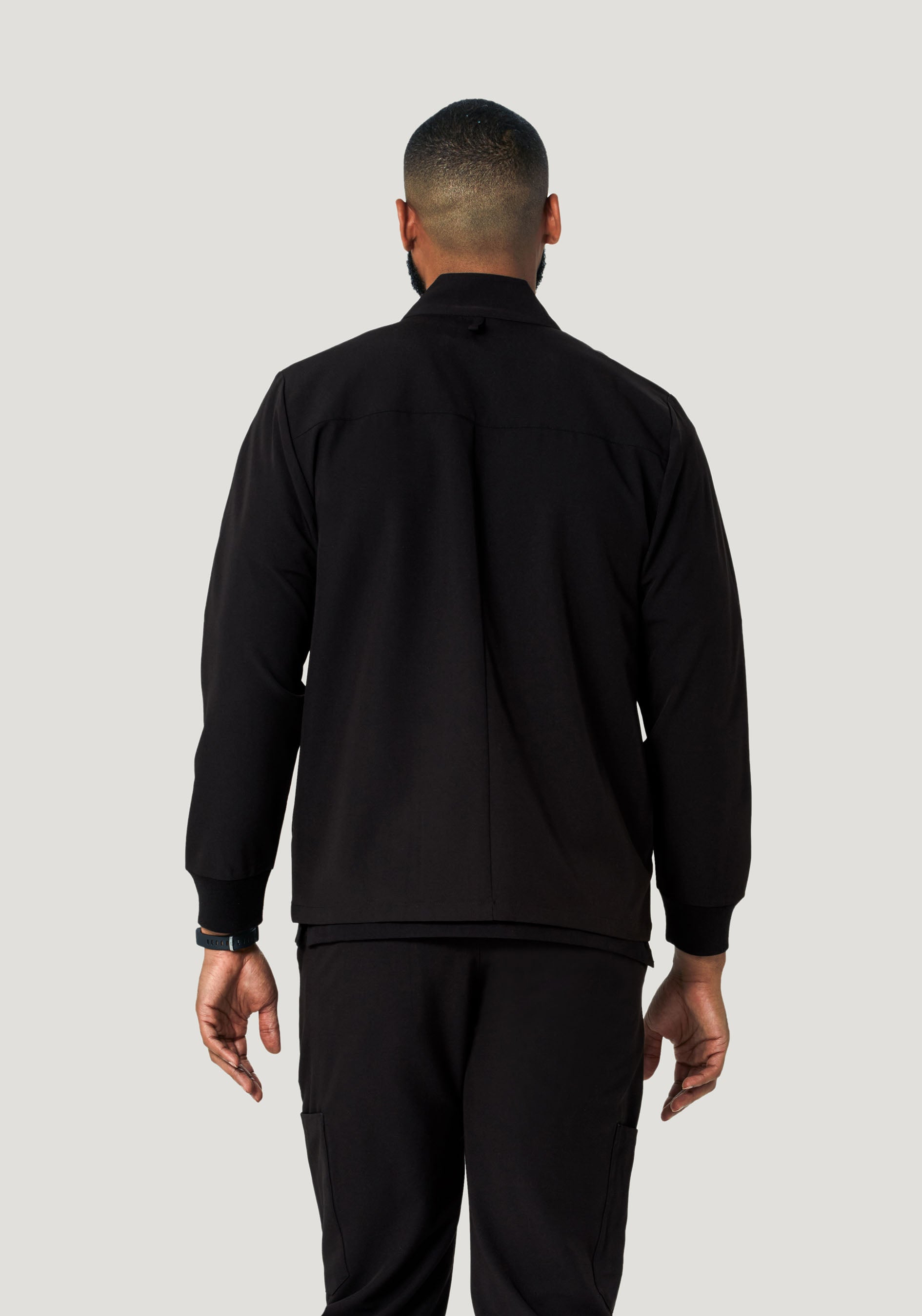Men's Modern Scrub Jacket Black