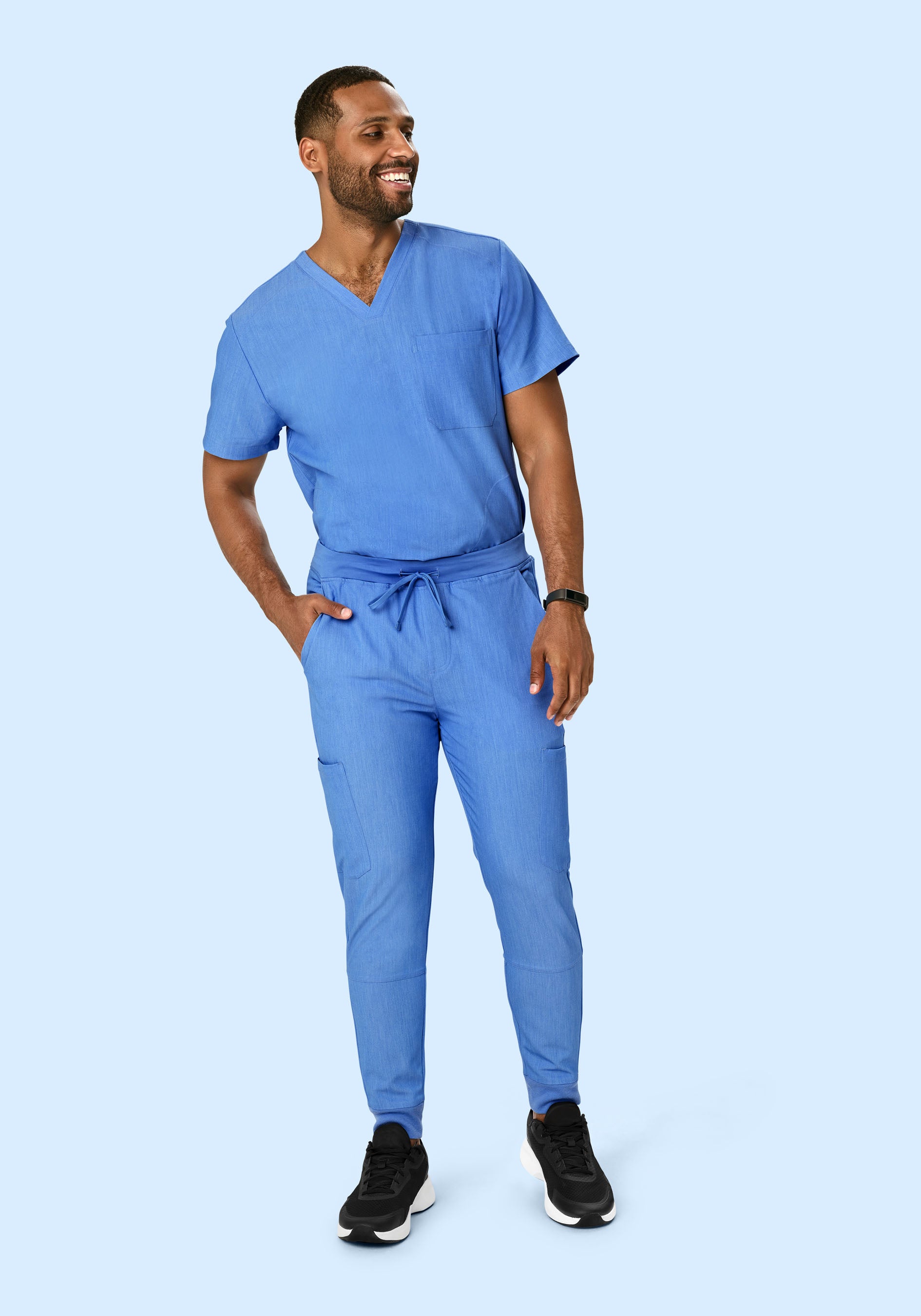 Three Pocket Top Heather Blue