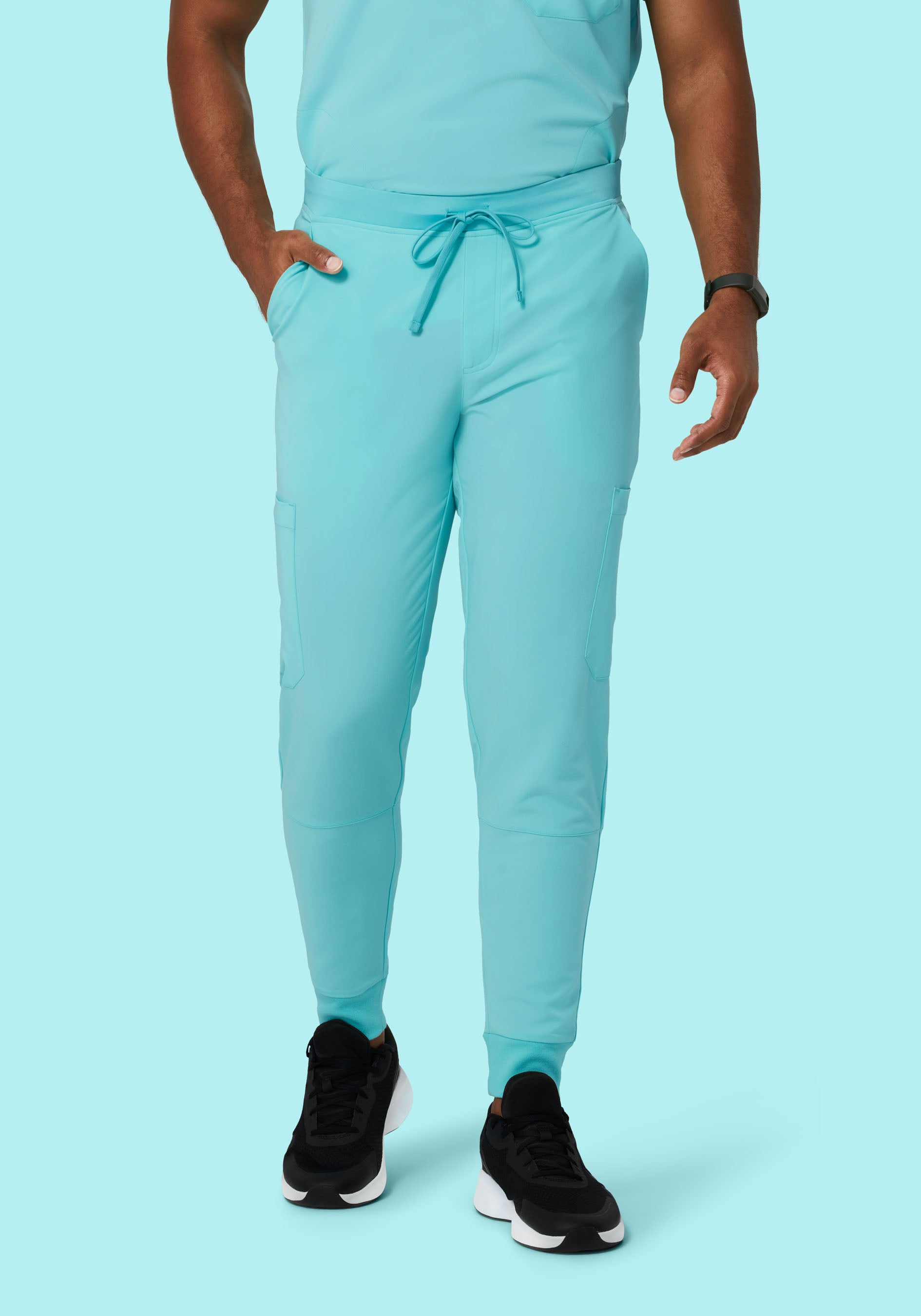 7 Pocket Joggers Aqua