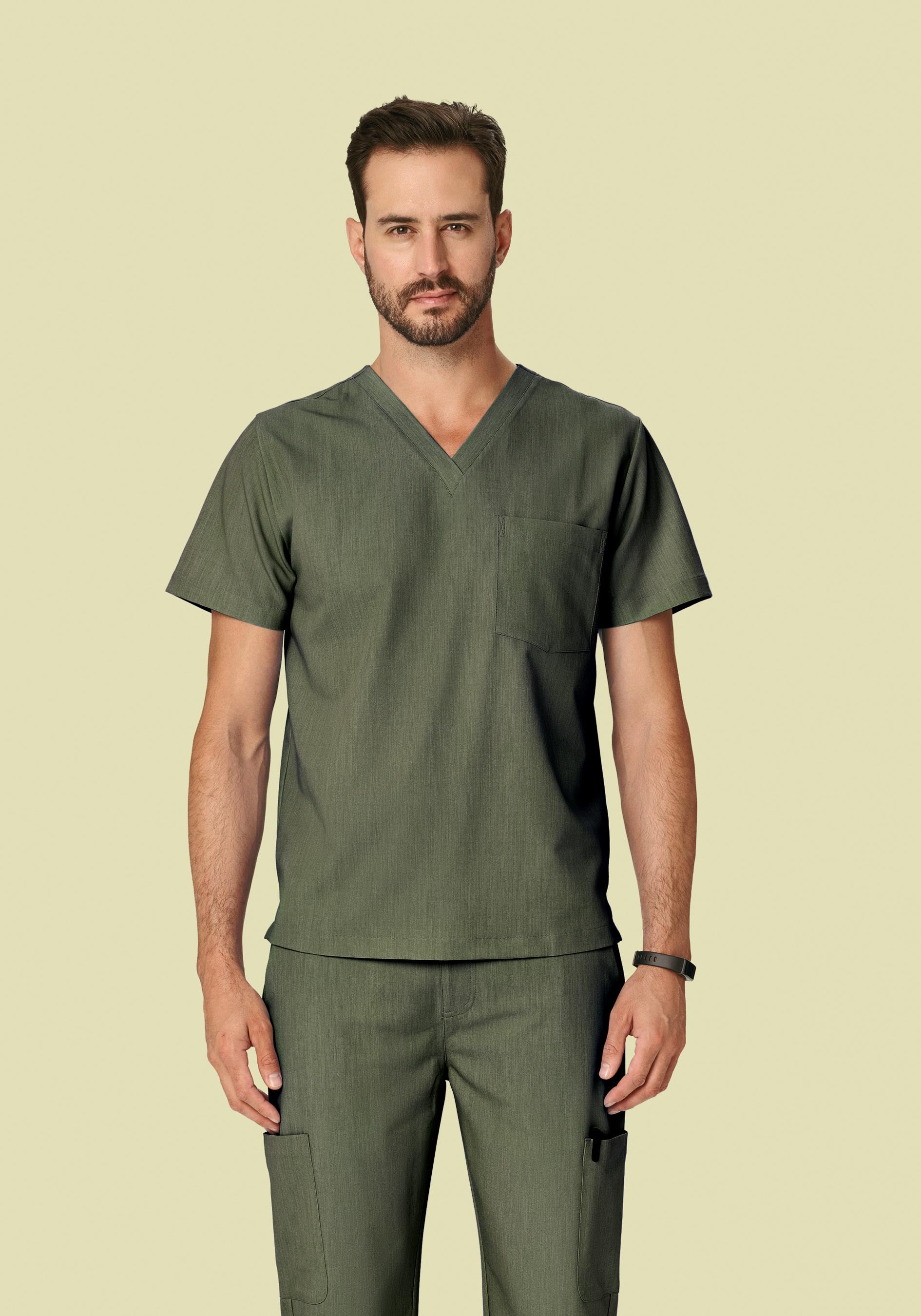 Two Pocket Top Heather Olive