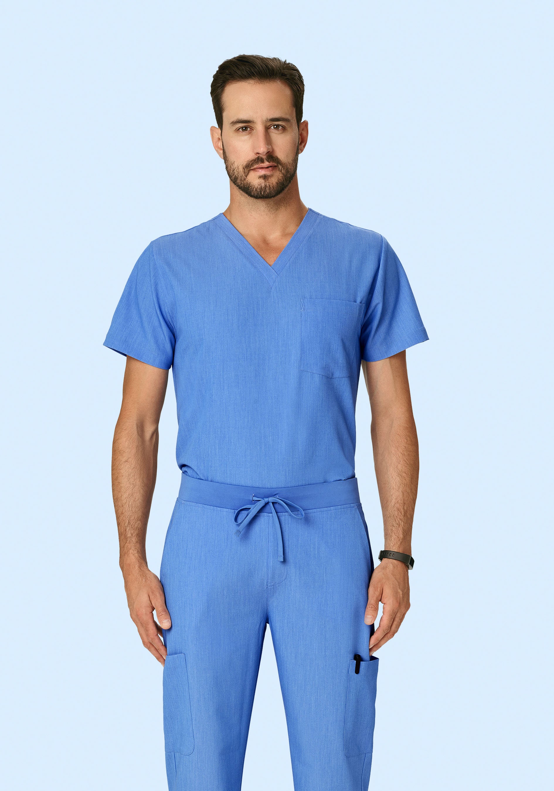 Two Pocket Top Heather Blue