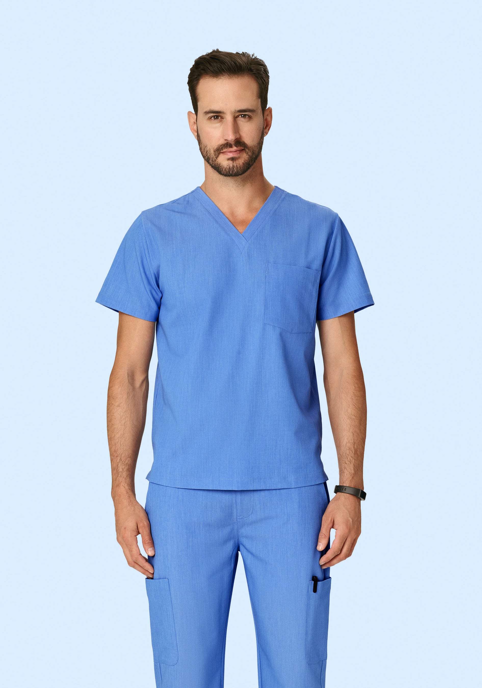 Two Pocket Top Heather Blue