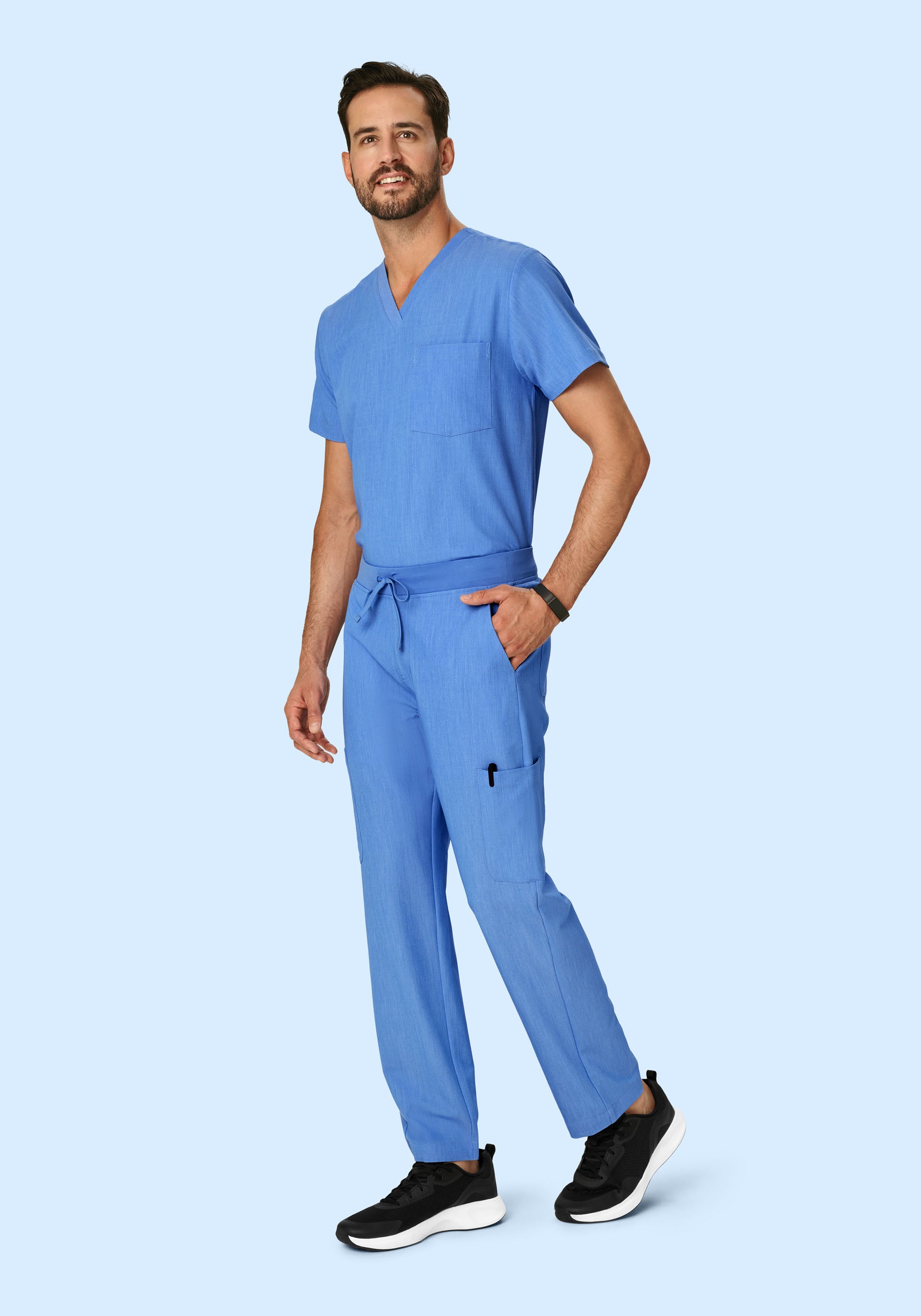 Two Pocket Top Heather Blue