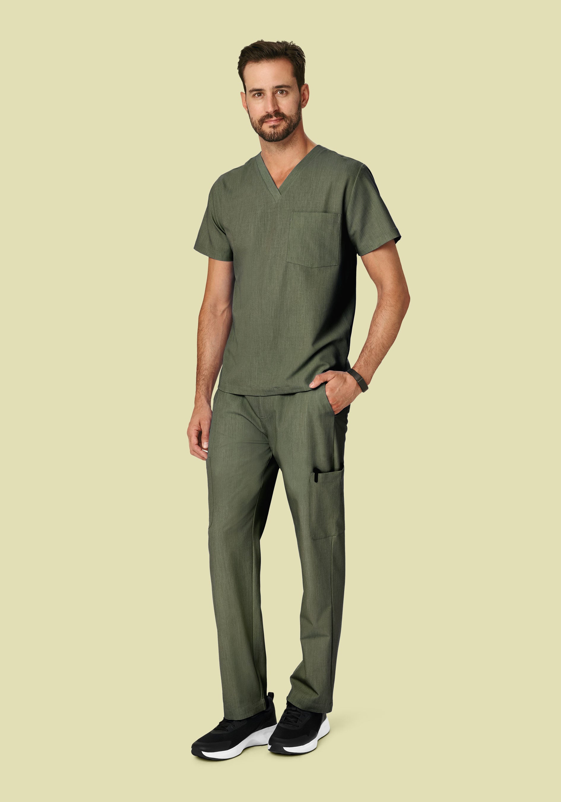 Two Pocket Top Heather Olive