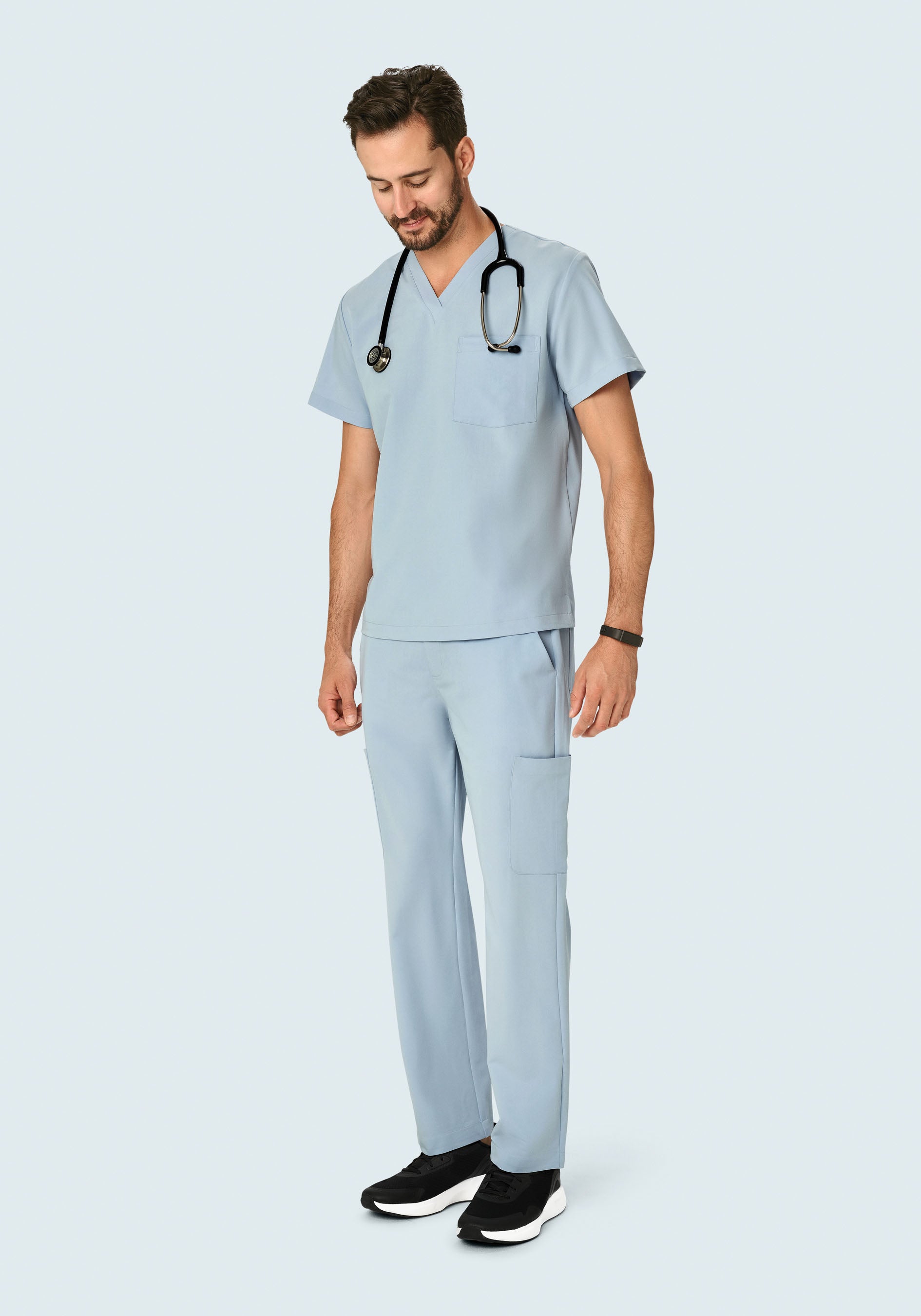 Two Pocket Top Powder Blue