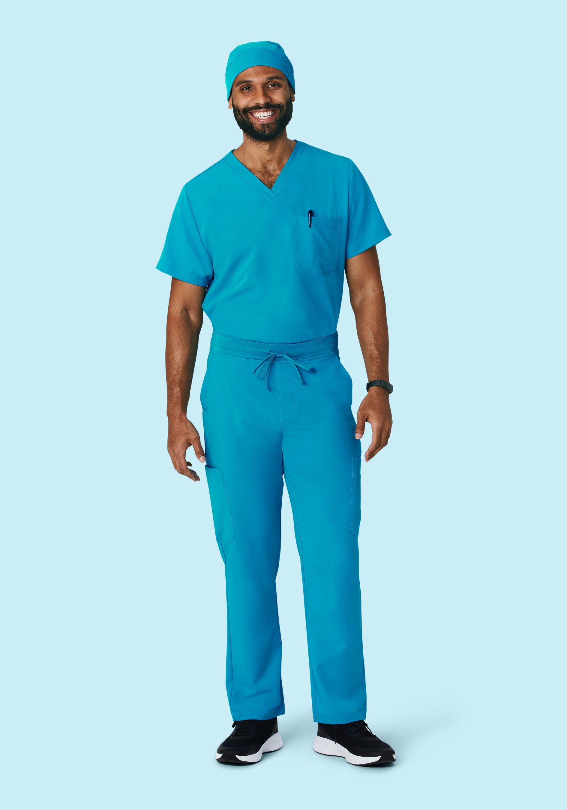Contemporary Scrub Cap Azure