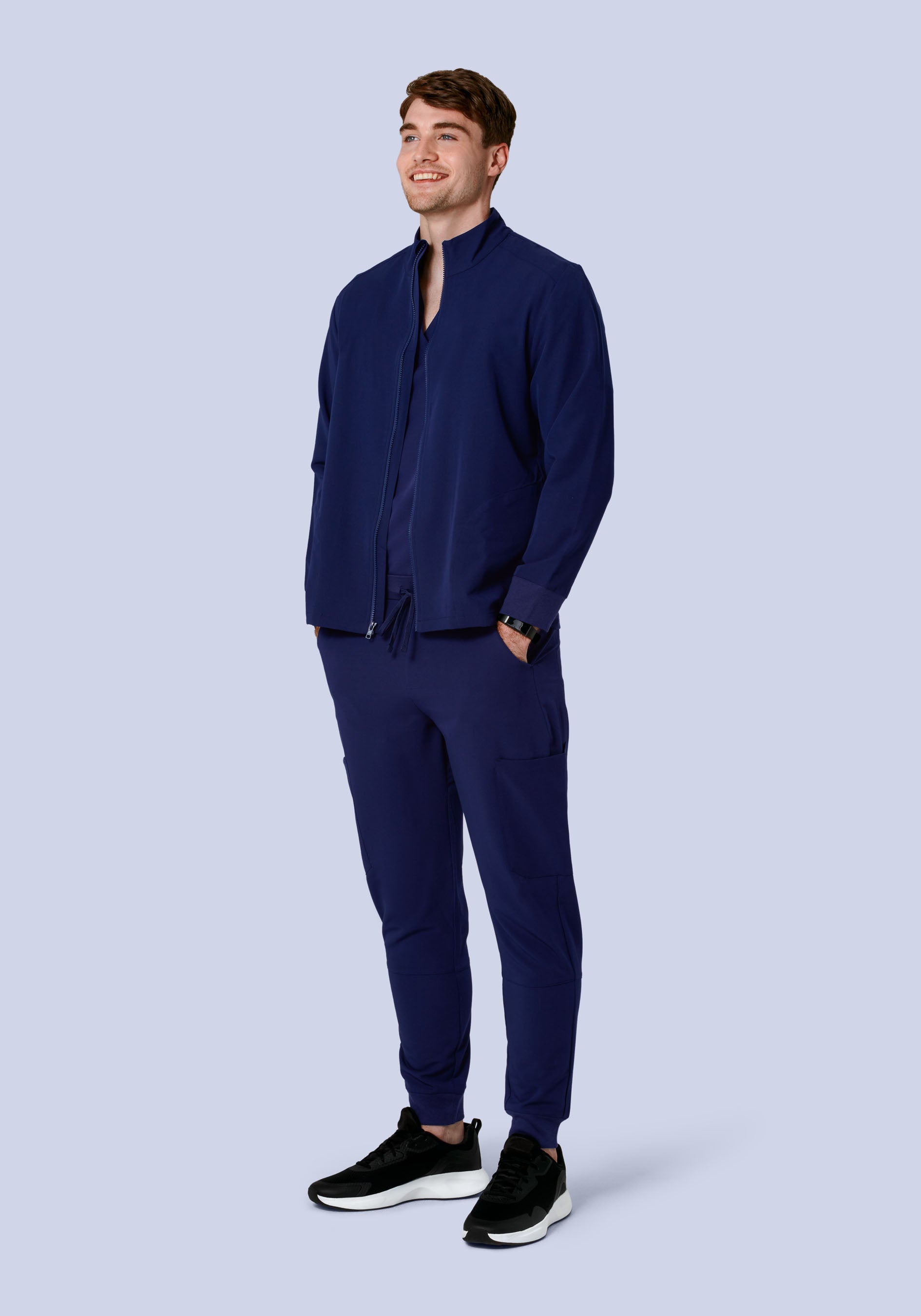 Men's Modern Scrub Jacket Navy