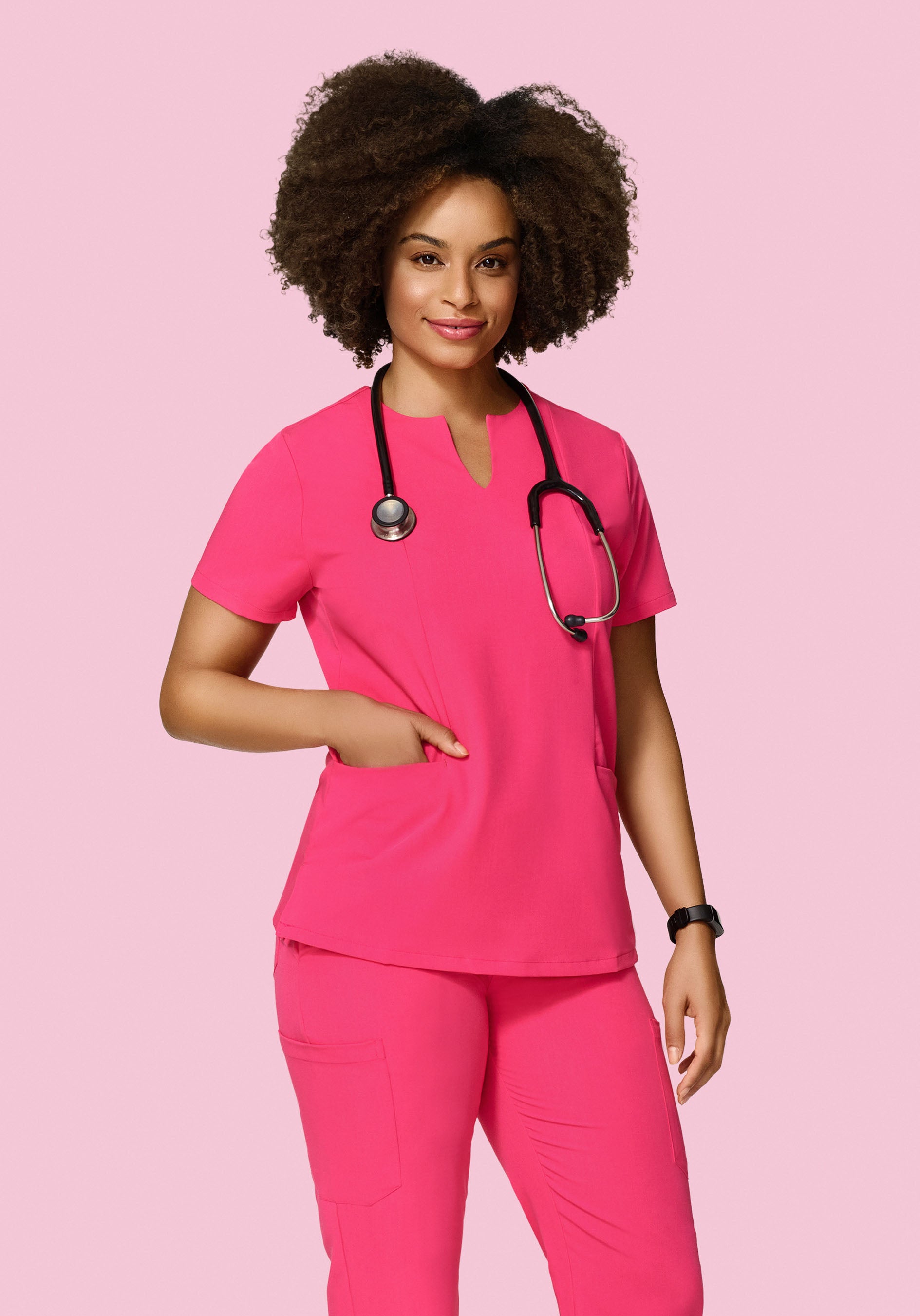5 Pocket Notch Neck Top Azalea