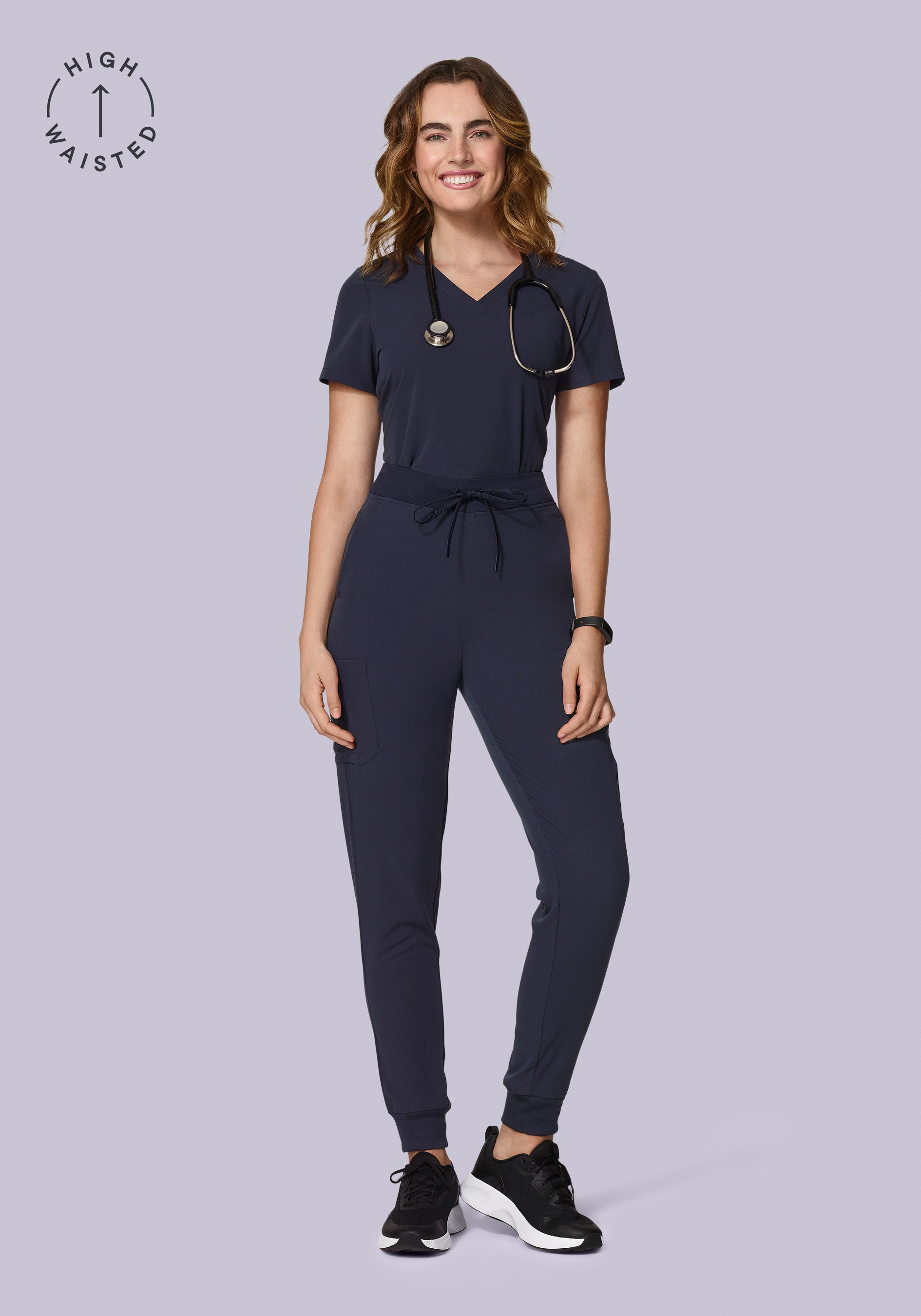 High Waisted Joggers Steel