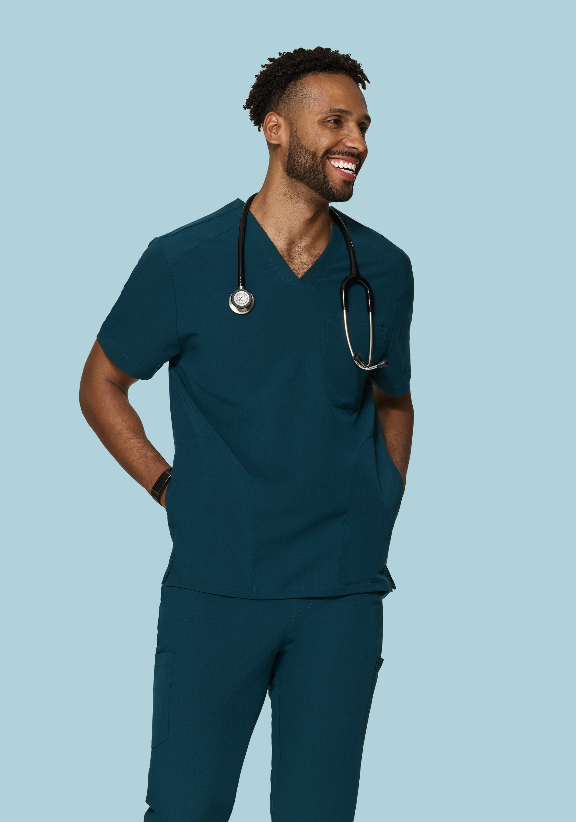 Three Pocket Top Caribbean Blue