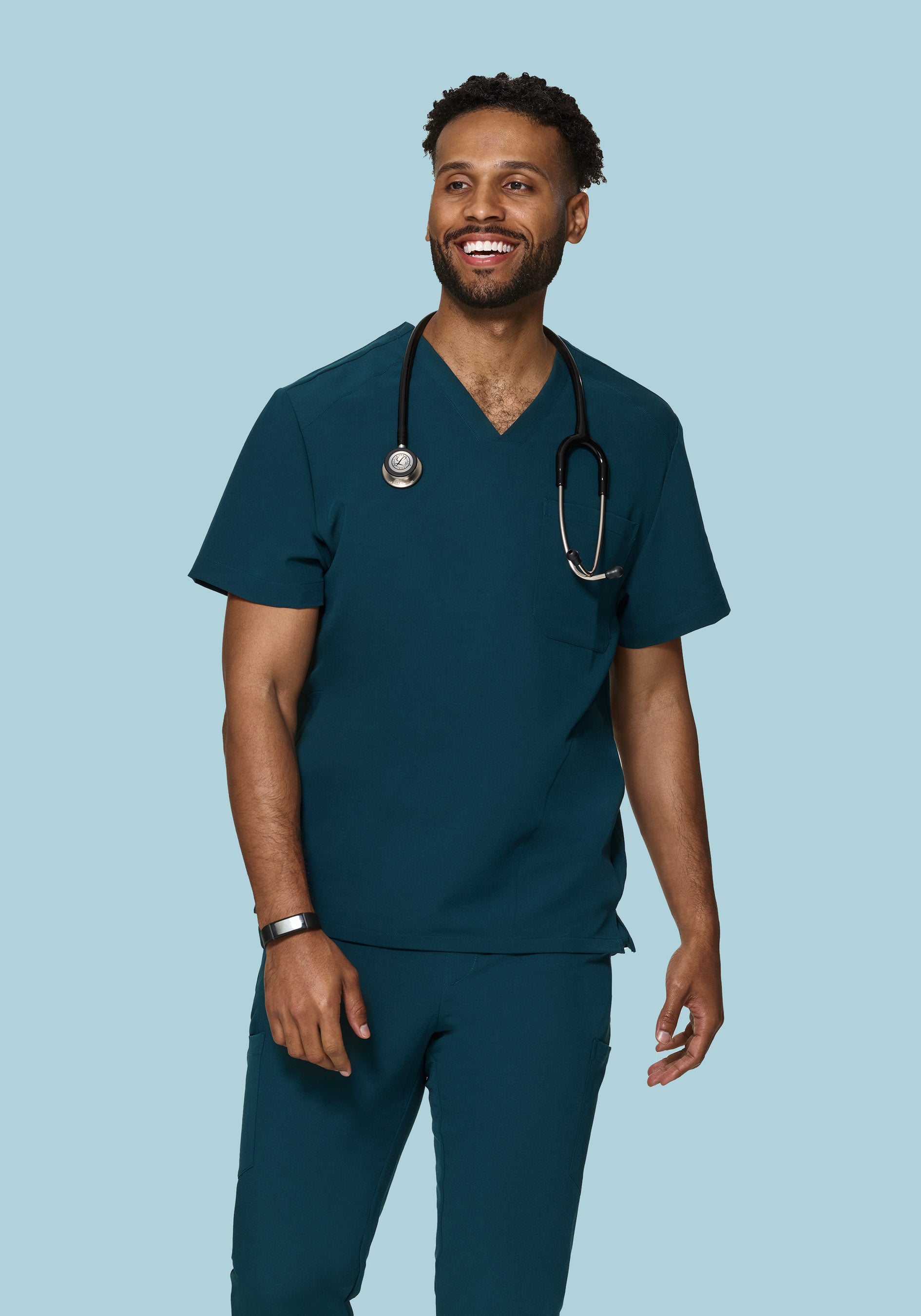 Three Pocket Top Caribbean Blue