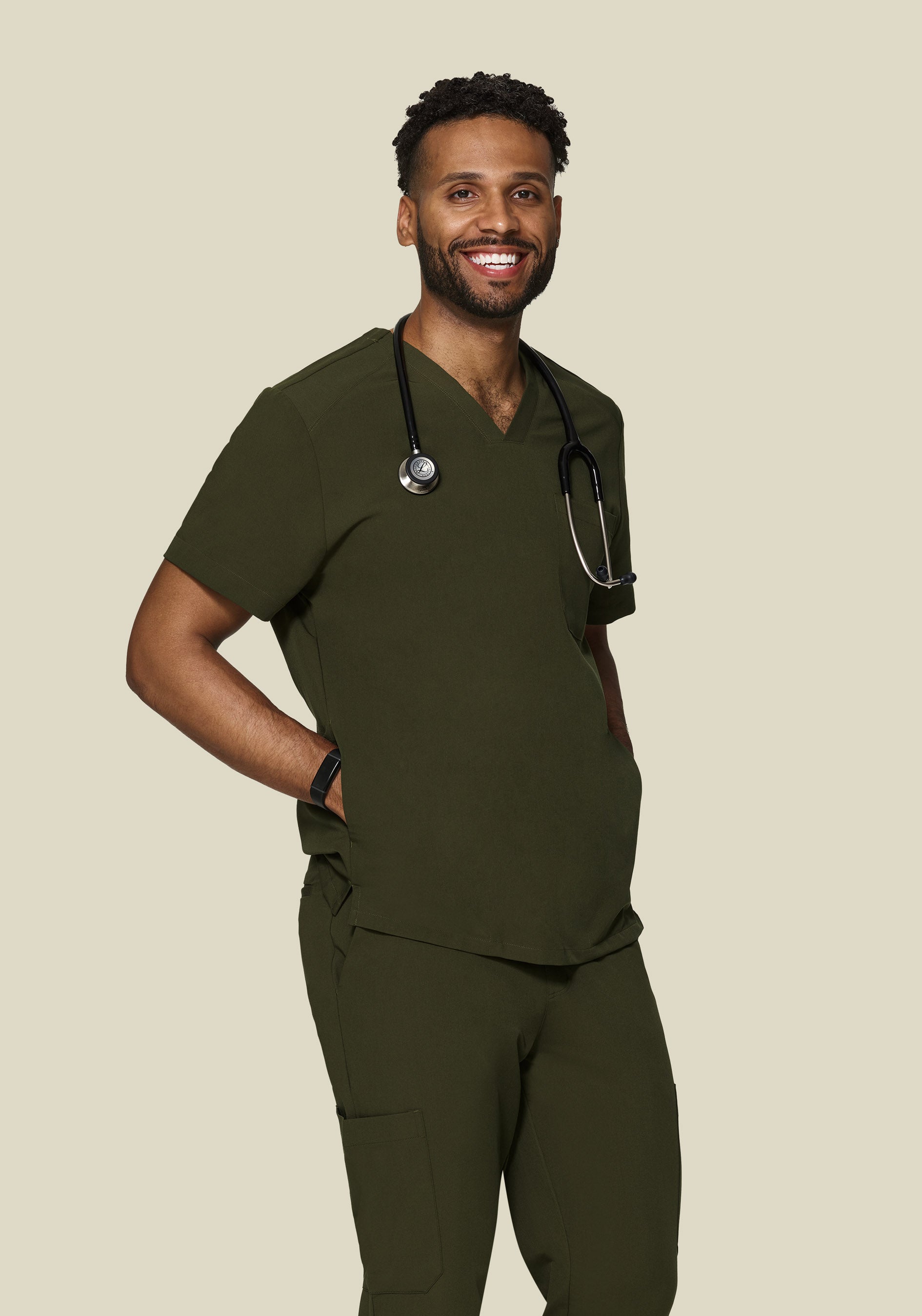 Three Pocket Top Olive