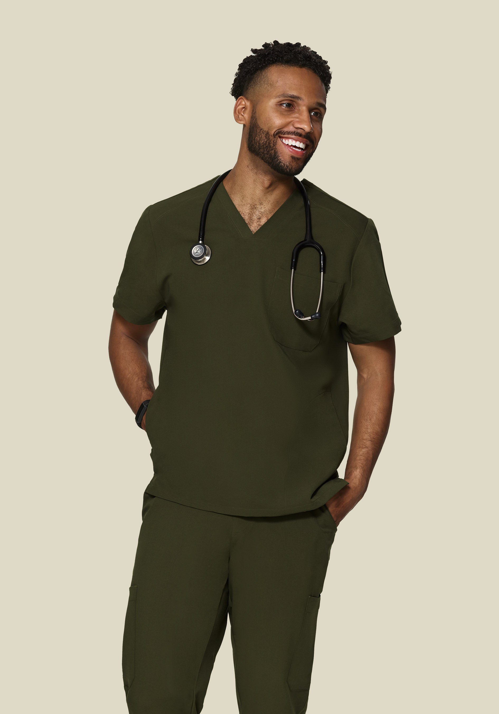 Three Pocket Top Olive