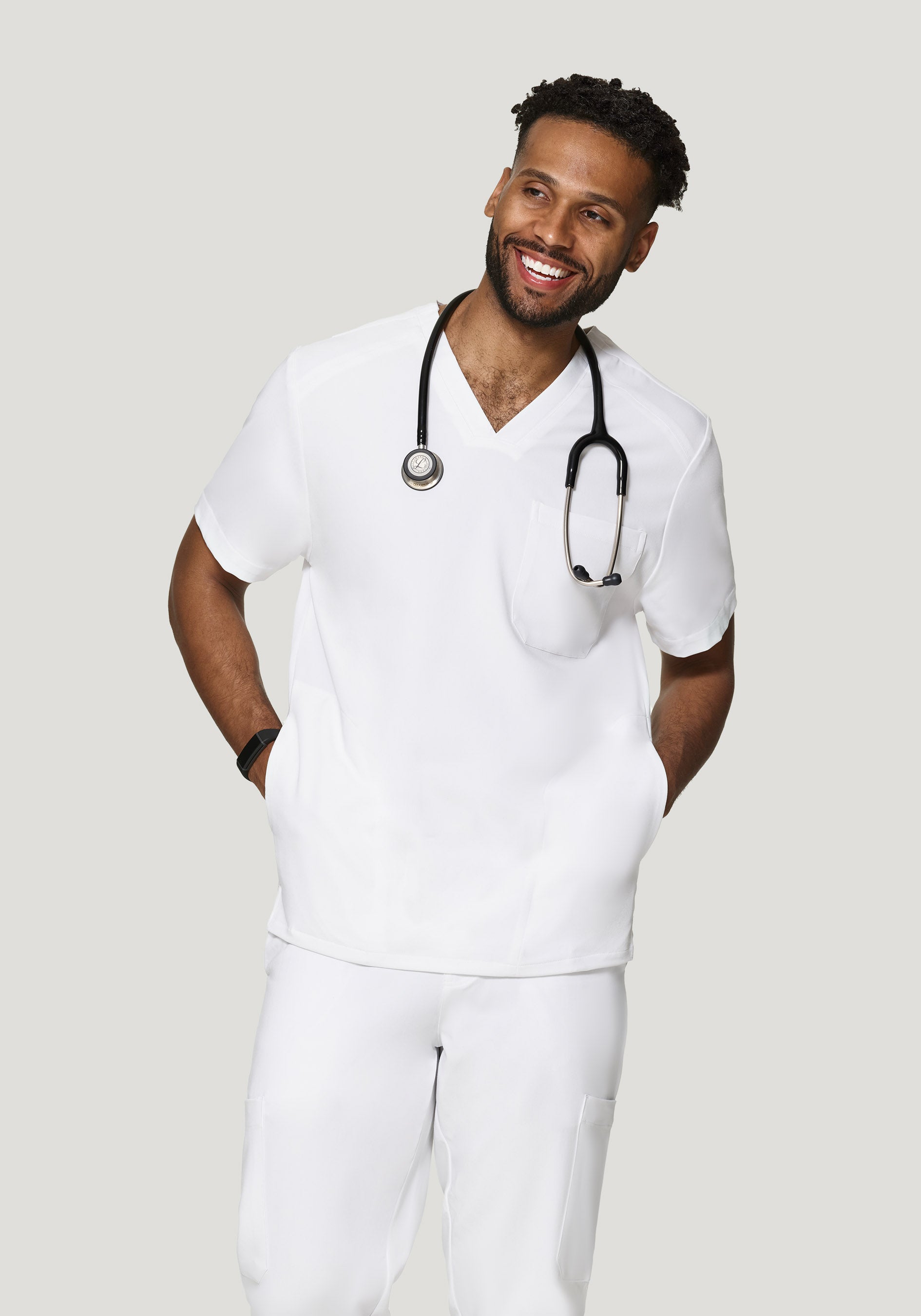 Three Pocket Top White