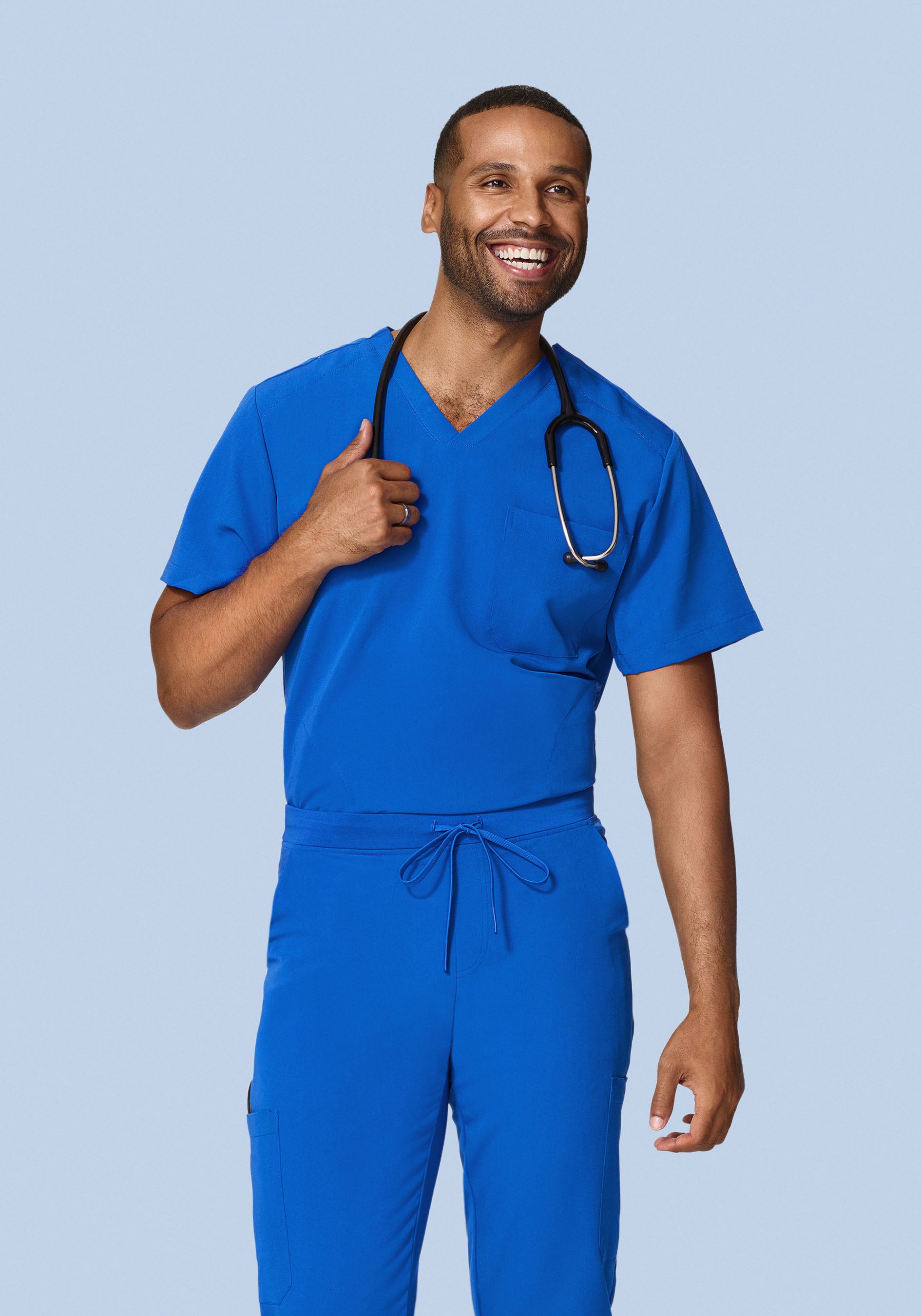 Three Pocket Top Royal Blue