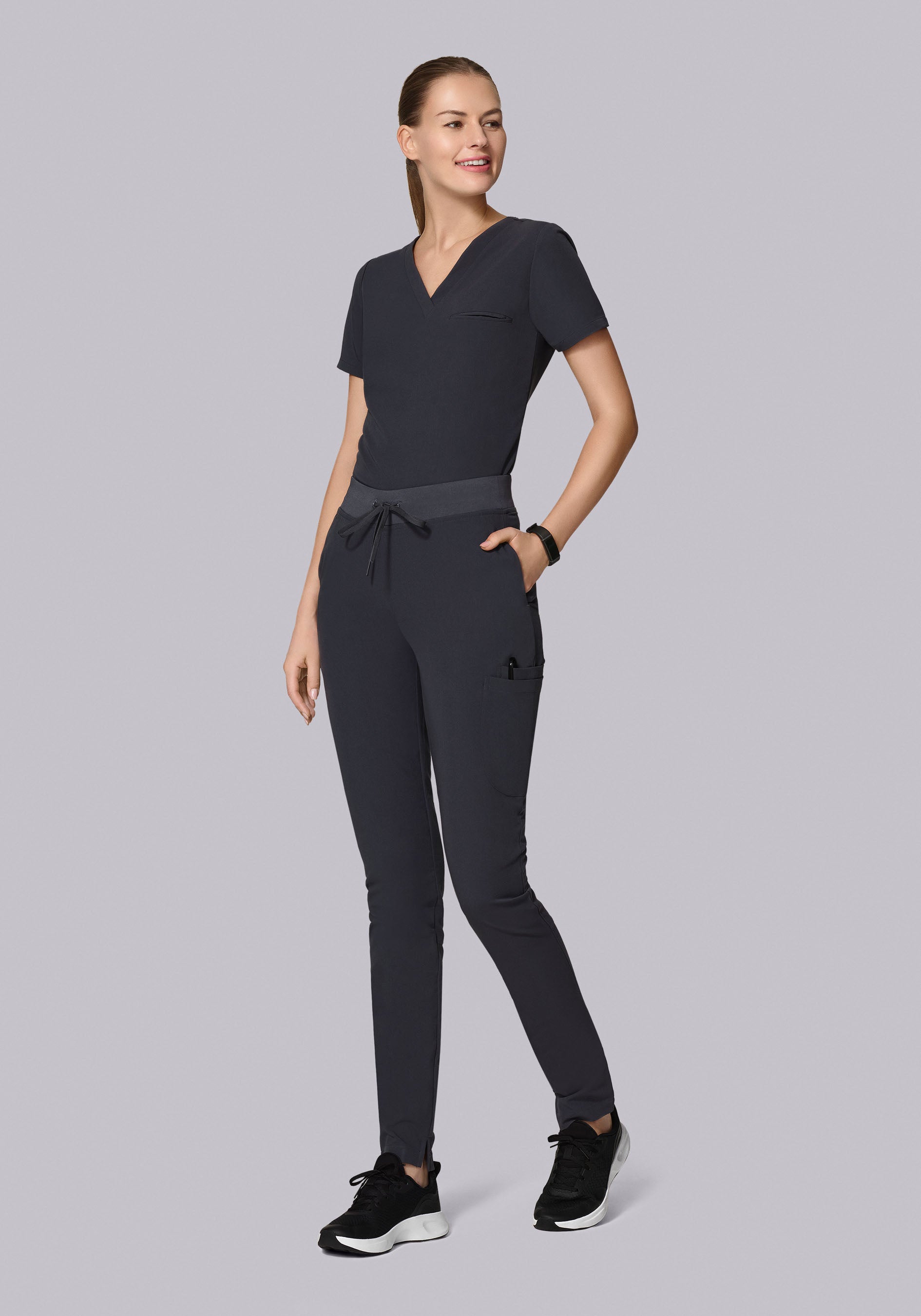 6 Pocket Slim Pants Pewter