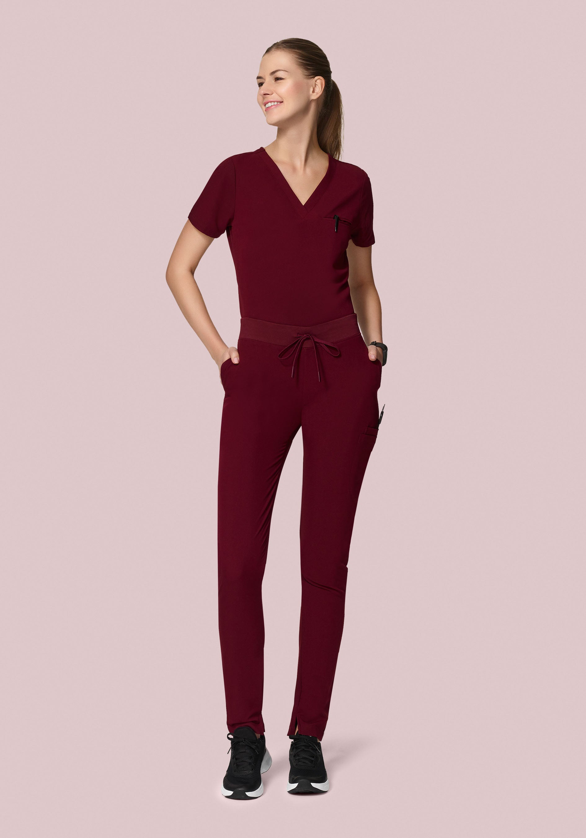 6 Pocket Slim Pants Wine
