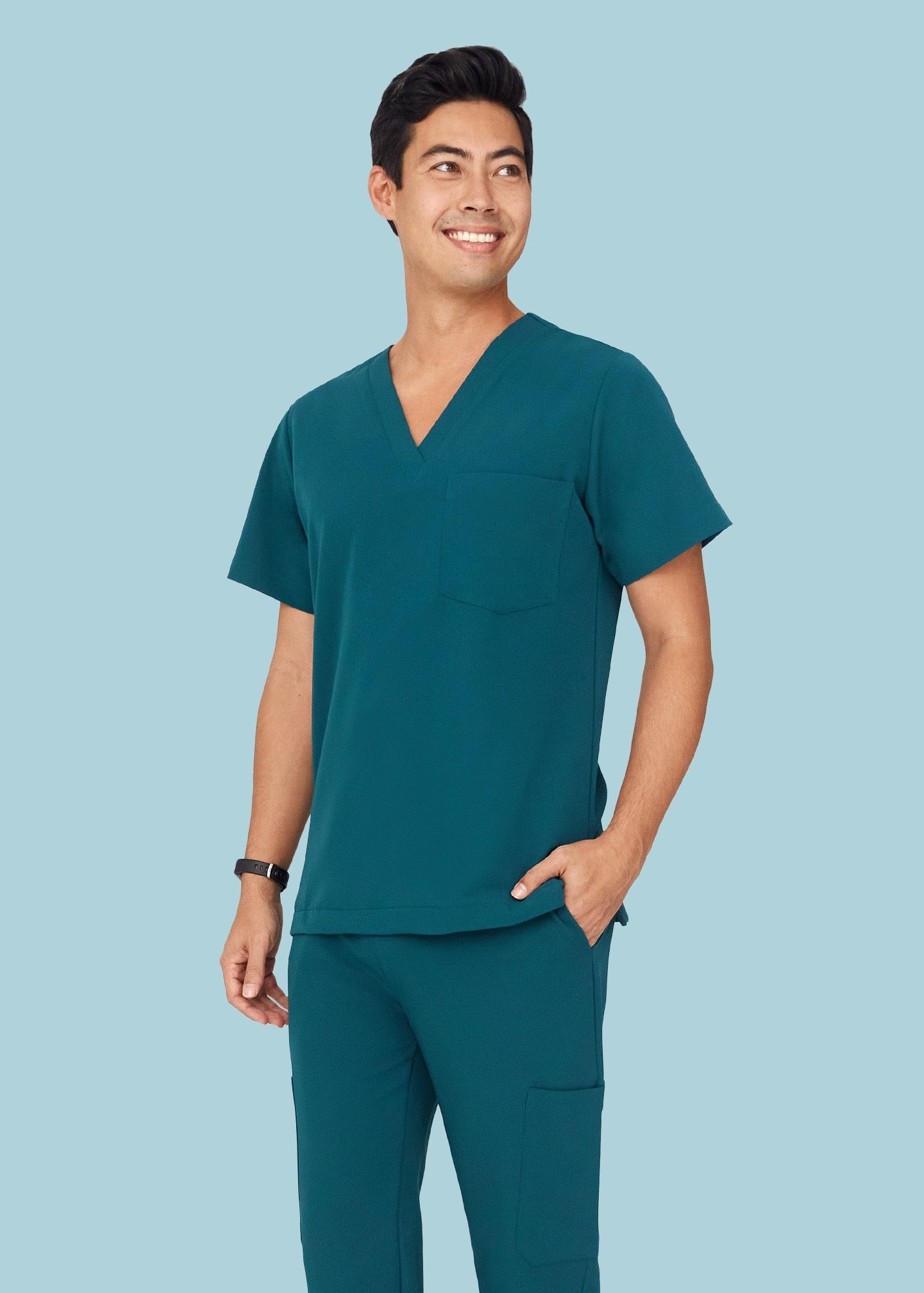 Two Pocket Top Caribbean Blue