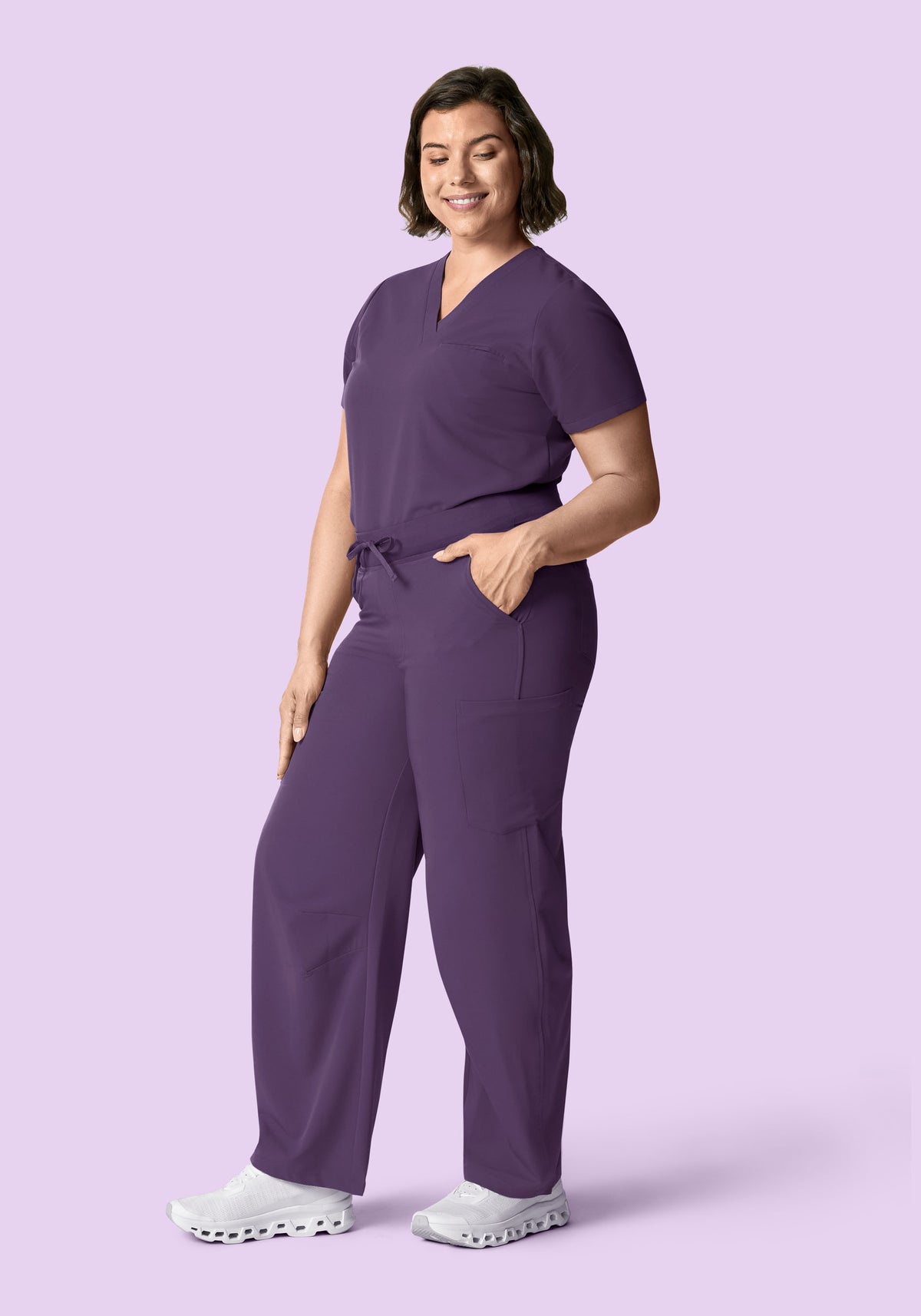 Mid-Rise Barrel Pants Dewberry