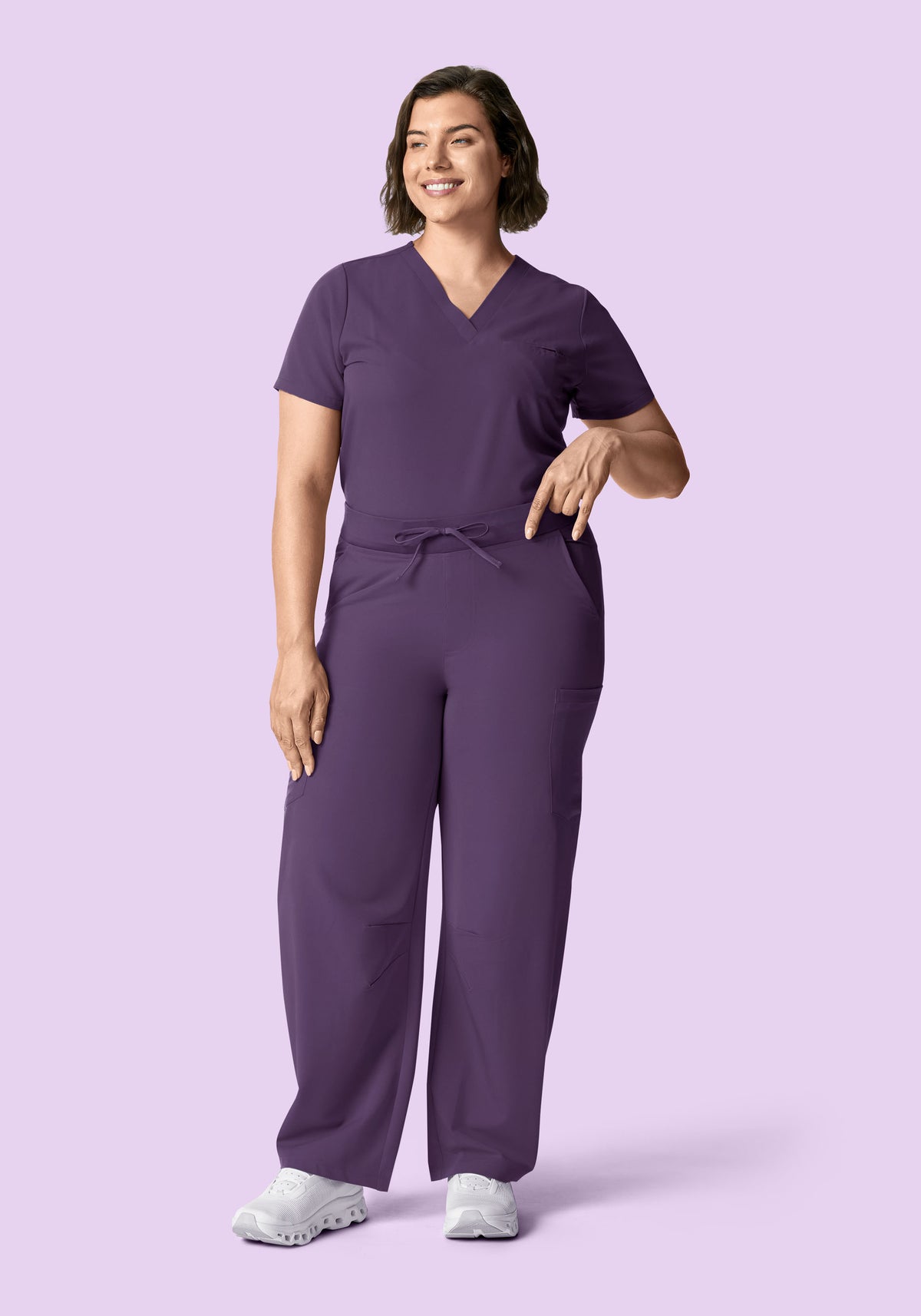 Mid-Rise Barrel Pants Dewberry