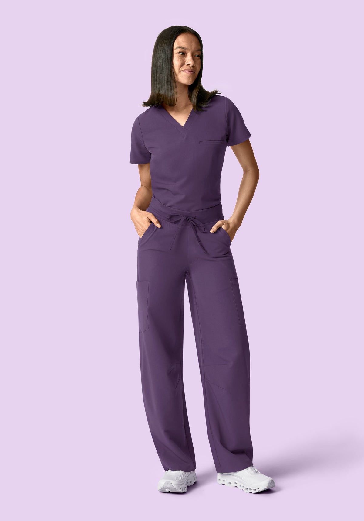 Mid-Rise Barrel Pants Dewberry