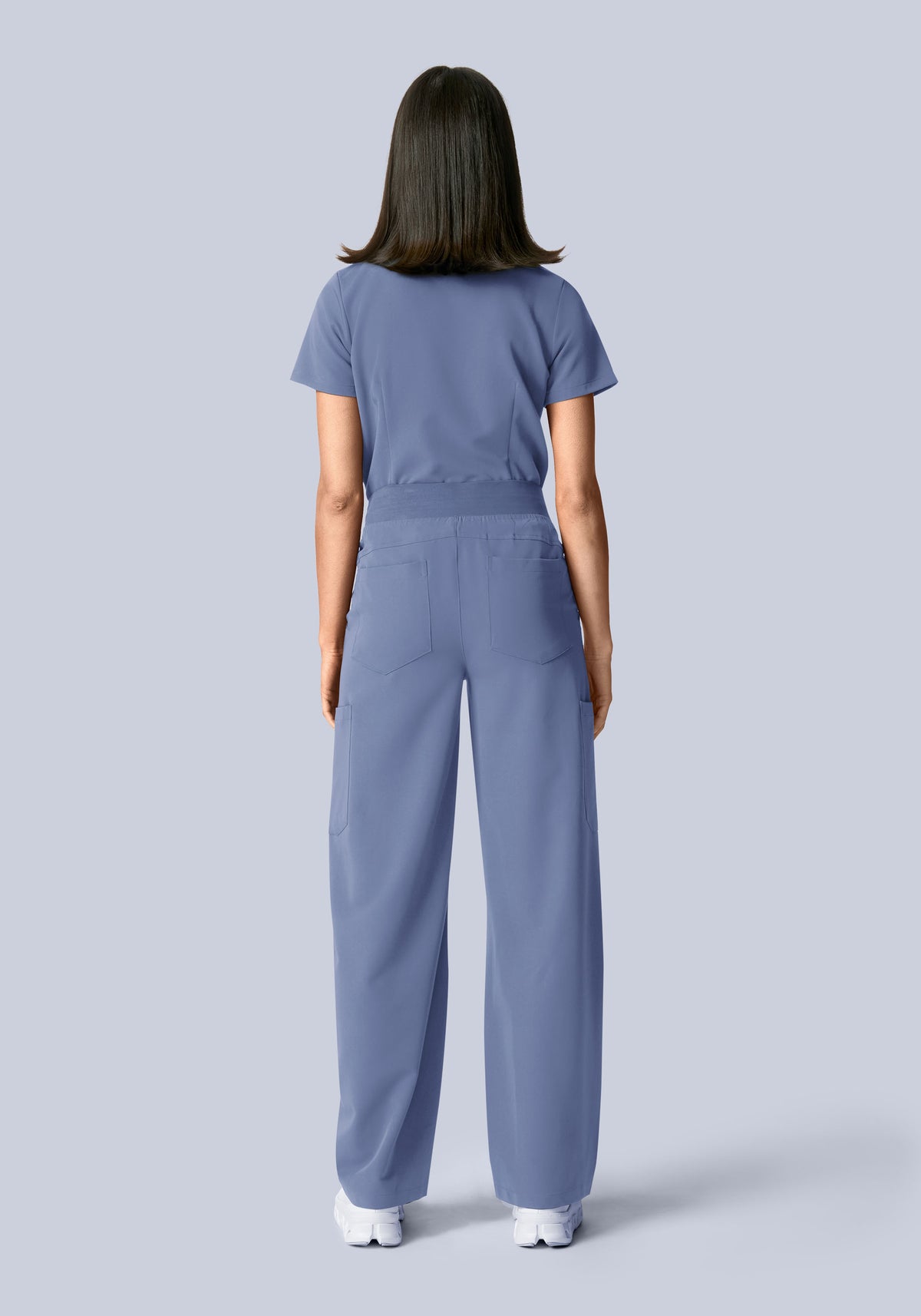 Mid-Rise Barrel Pants Periwinkle