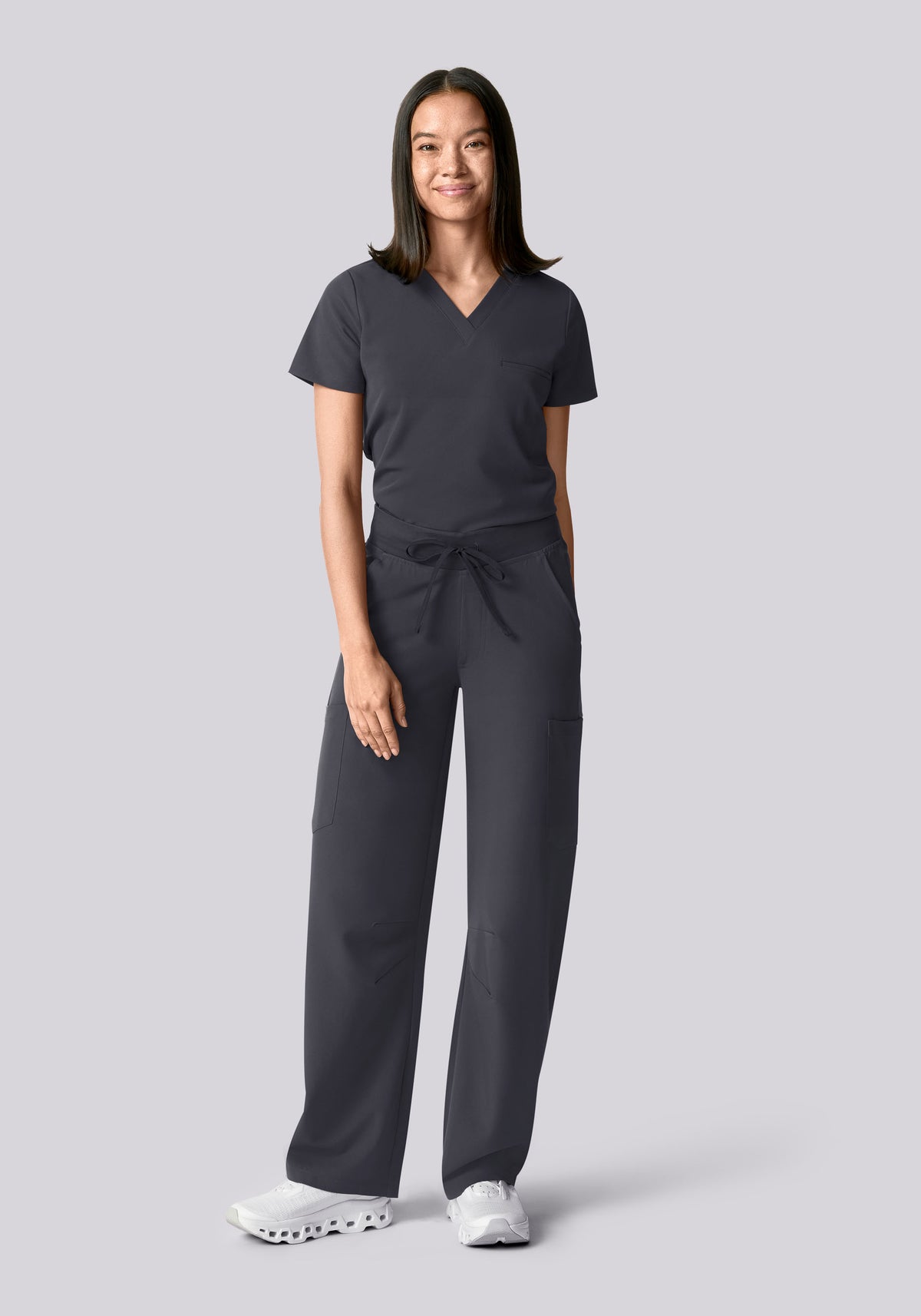 Mid-Rise Barrel Pants Pewter