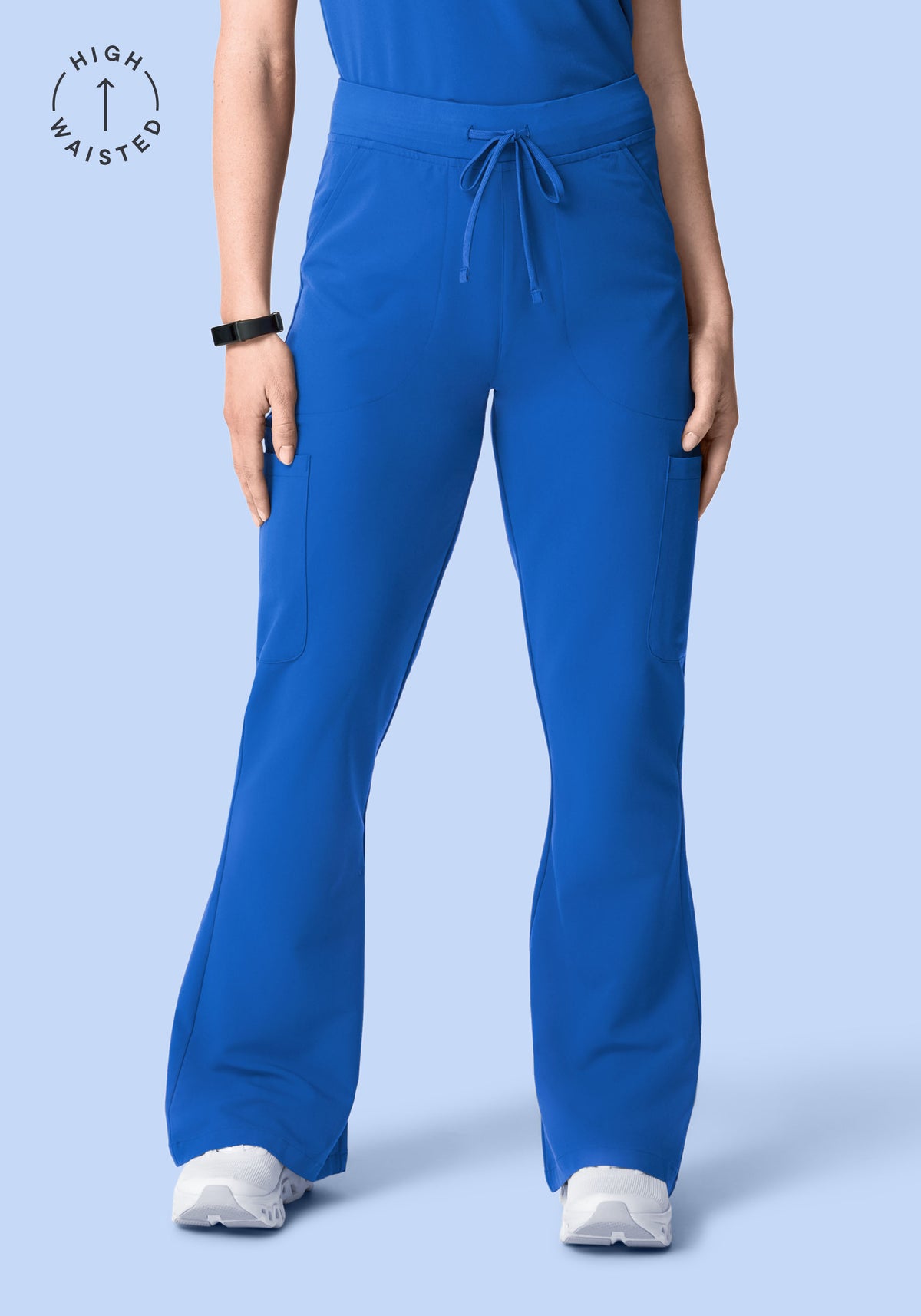 High Waisted Flares Royal Blue
