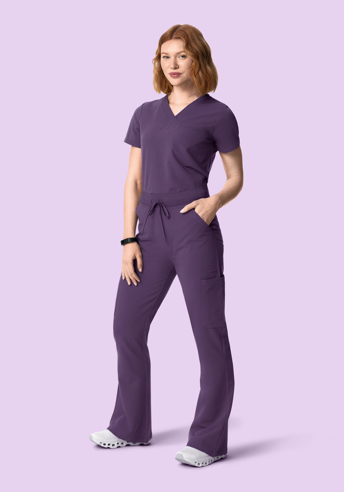 High Waisted Flares Dewberry